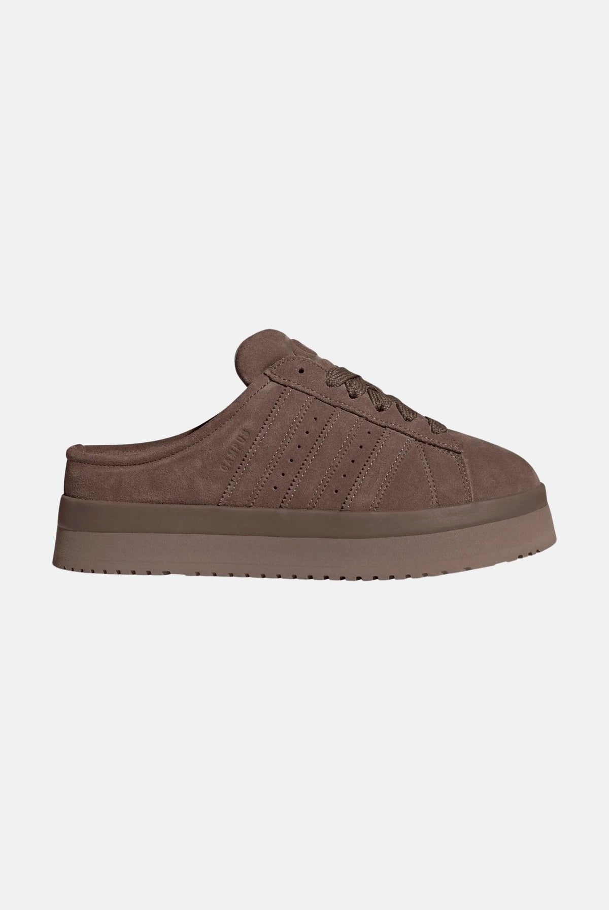 ADIDAS ORIGINALS Sabot MULES marrone per donna con design slip-on aperto sul tallone e platform. JR3731 . ADIDAS ORIGINALS