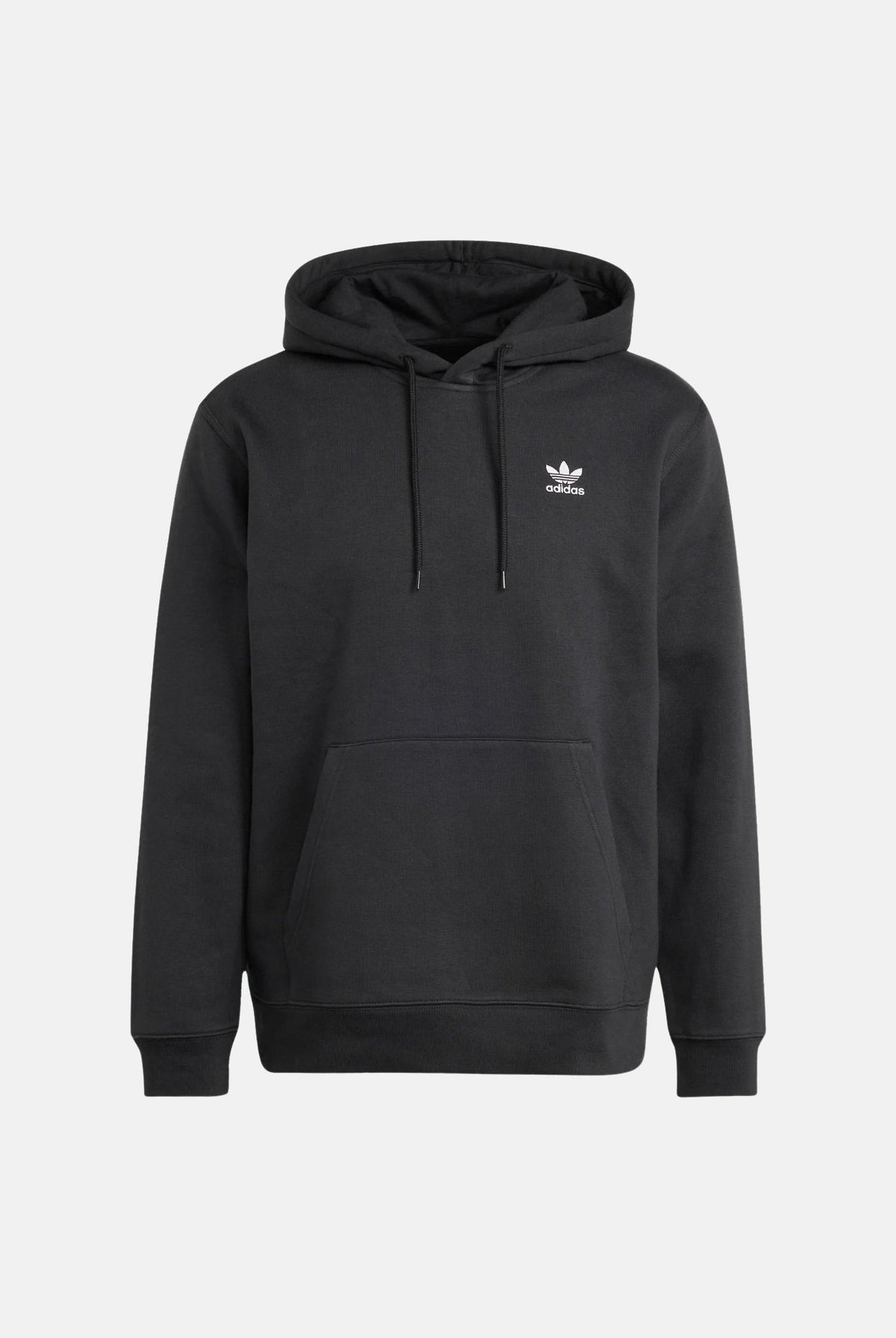 ADIDAS ORIGINALS Felpa con cappuccio Trefoil Essentials Loose nera da uomo JV6056 . ADIDAS ORIGINALS