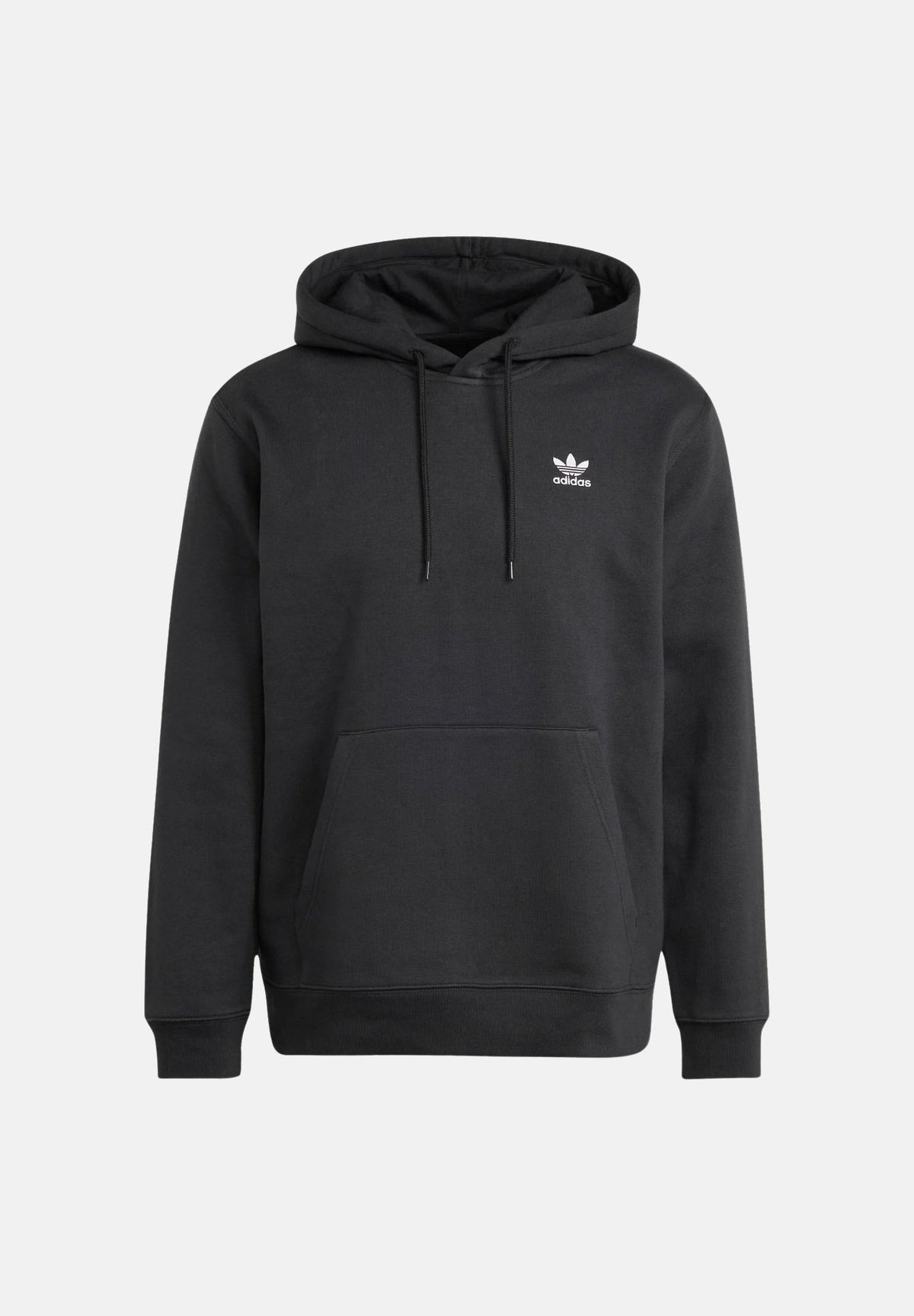 ADIDAS ORIGINALS Felpa con cappuccio Trefoil Essentials Loose nera da uomo JV6056 . ADIDAS ORIGINALS