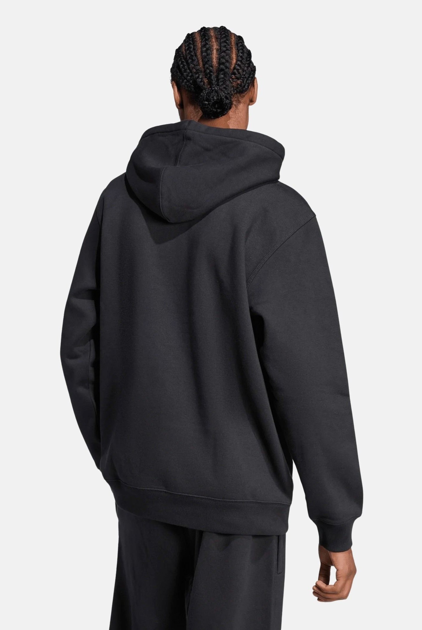 ADIDAS ORIGINALS Felpa con cappuccio Trefoil Essentials Loose nera da uomo JV6056 . ADIDAS ORIGINALS