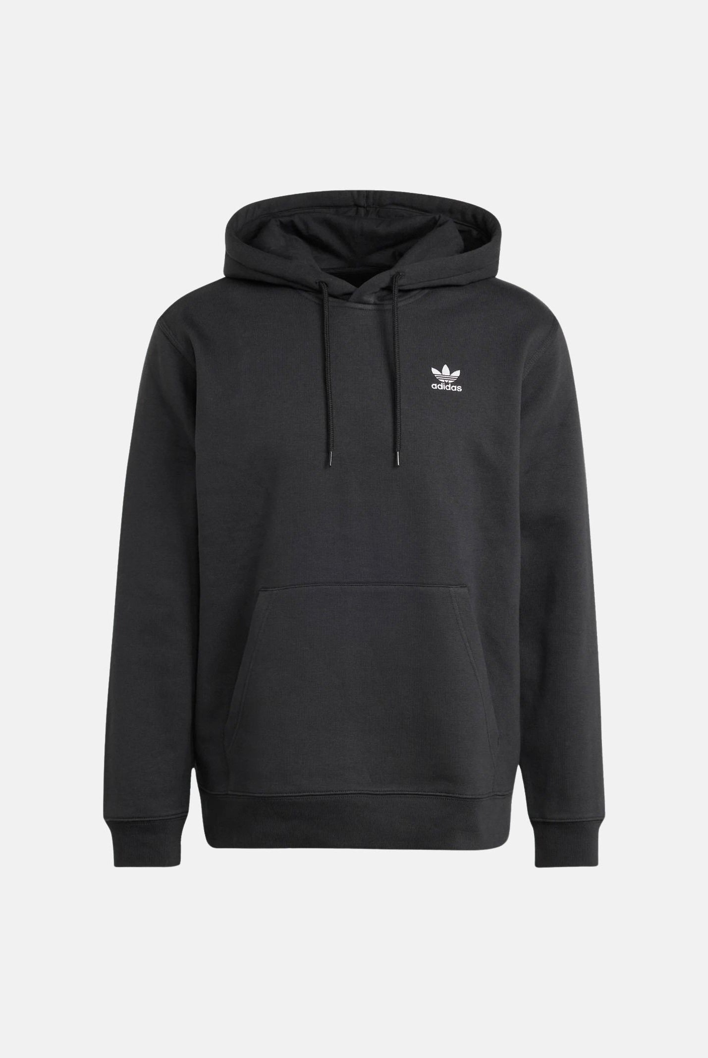 ADIDAS ORIGINALS Felpa con cappuccio Trefoil Essentials Loose nera da uomo JV6056 . ADIDAS ORIGINALS