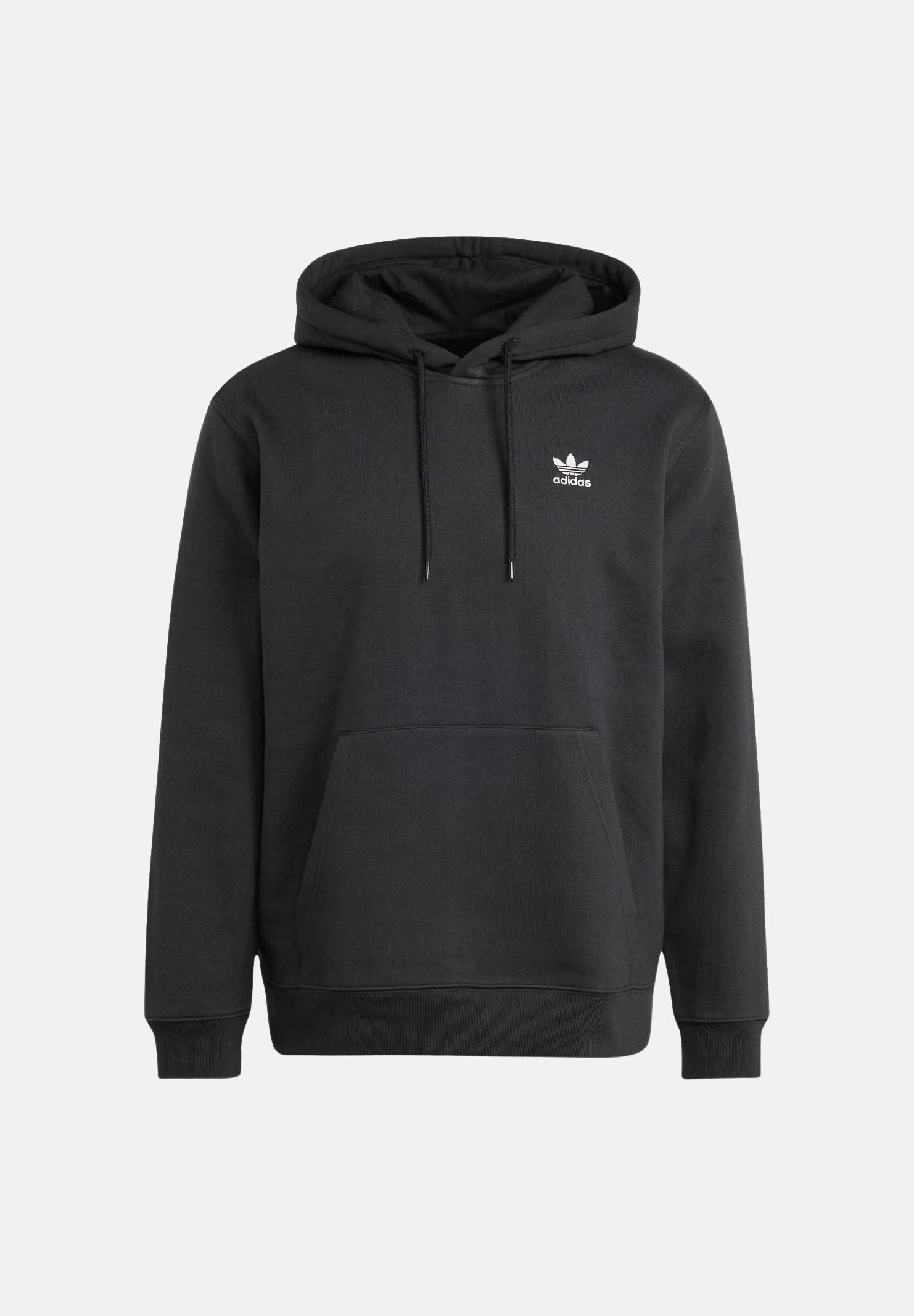 ADIDAS ORIGINALS Felpa con cappuccio Trefoil Essentials Loose nera da uomo JV6056 . ADIDAS ORIGINALS