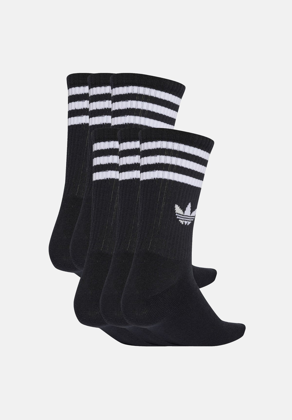 ADIDAS ORIGINALS calze 3-Stripes Crew 6 paia Black nero per uomo e donna. JV7411 . ADIDAS ORIGINALS