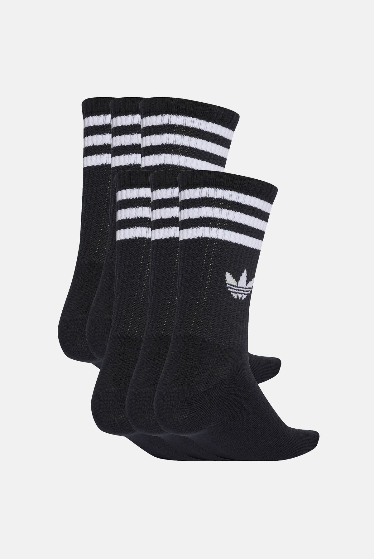 ADIDAS ORIGINALS calze 3-Stripes Crew 6 paia Black nero per uomo e donna. JV7411 . ADIDAS ORIGINALS