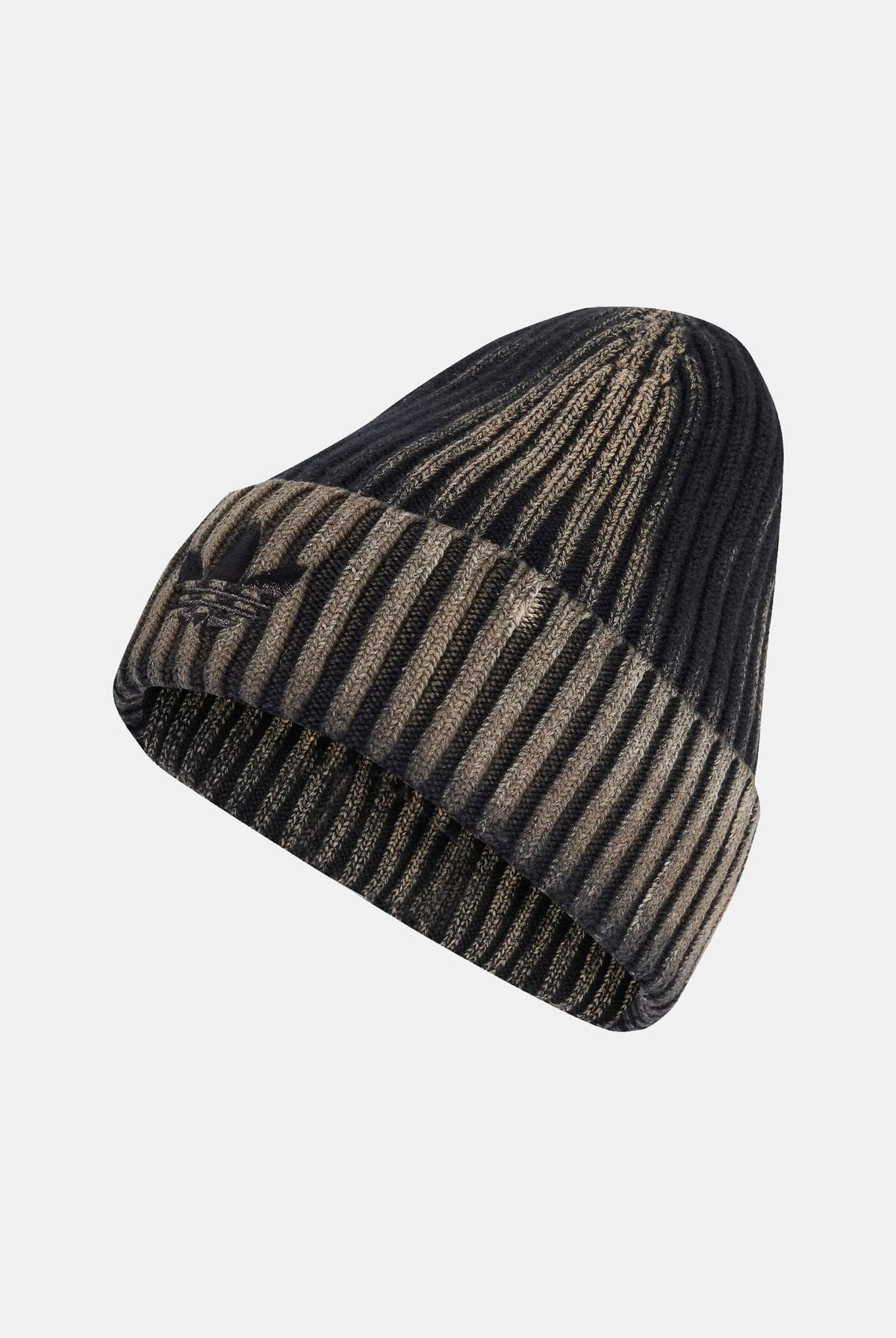 ADIDAS ORIGINALS Cappello BEANIE WASHED nero e beige per uomo e donna JW0042 . ADIDAS ORIGINALS