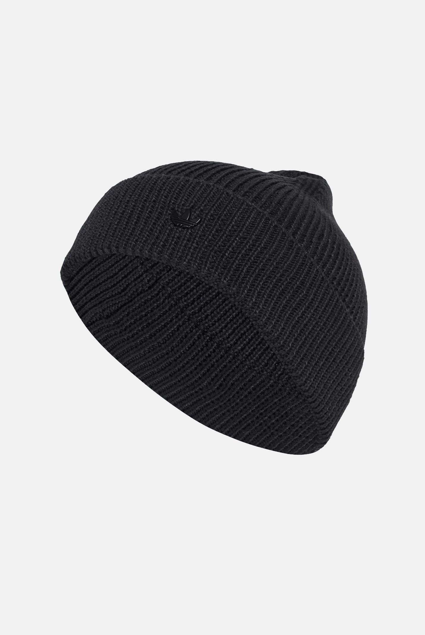 ADIDAS ORIGINALS Cappello EVERYDAY ICONS BEANIE WITH TONAL METAL TREFOIL Black nero unisex. JW7990 . ADIDAS ORIGINALS