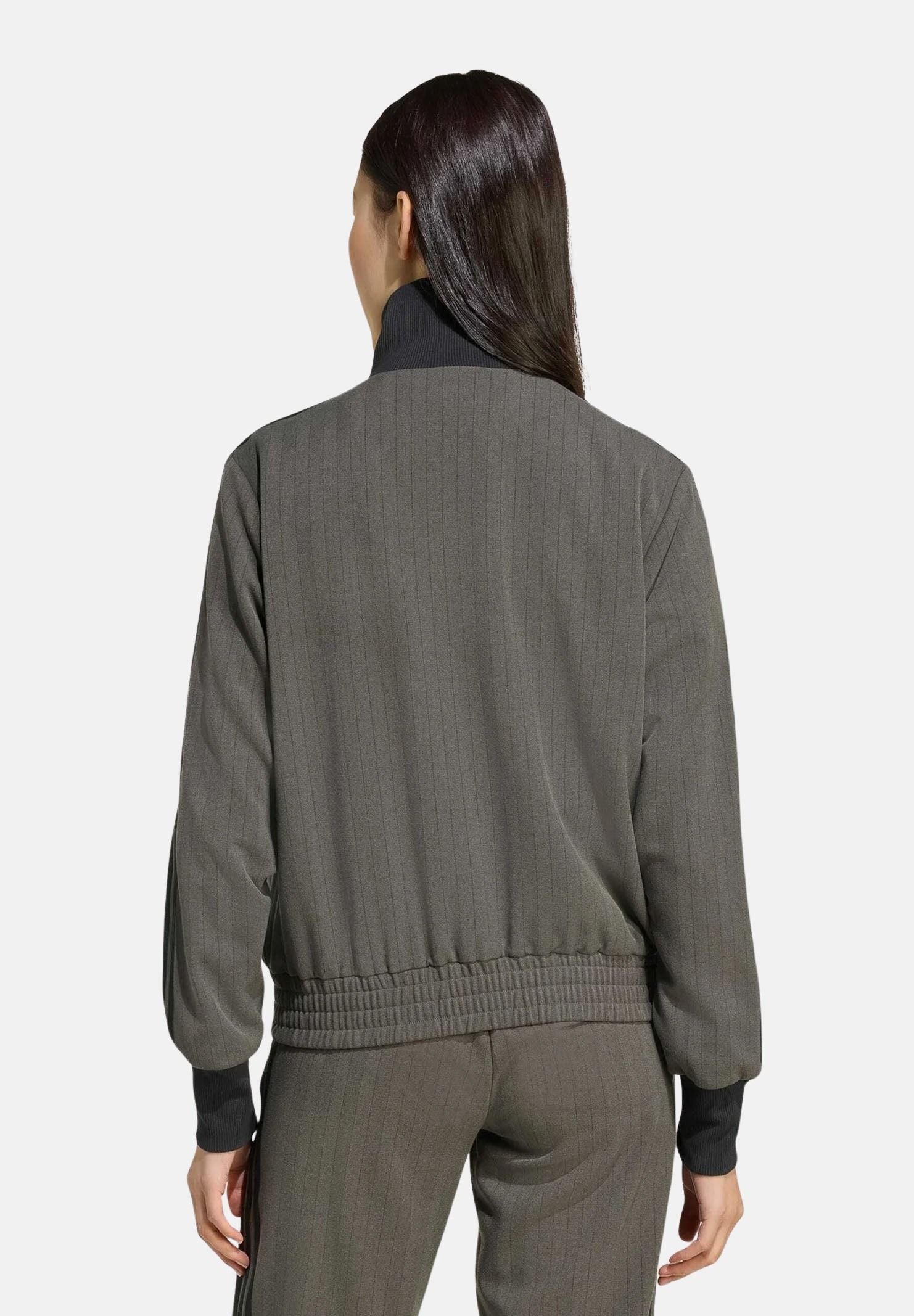 ADIDAS ORIGINALS Felpa con zip verde militare da donna JY3523 . ADIDAS ORIGINALS