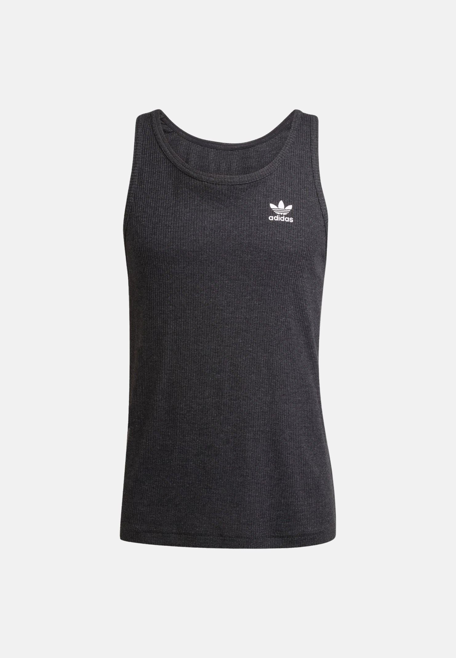 ADIDAS ORIGINALS Canotta Trefoil Essentials nera da uomo KA0648 . ADIDAS ORIGINALS