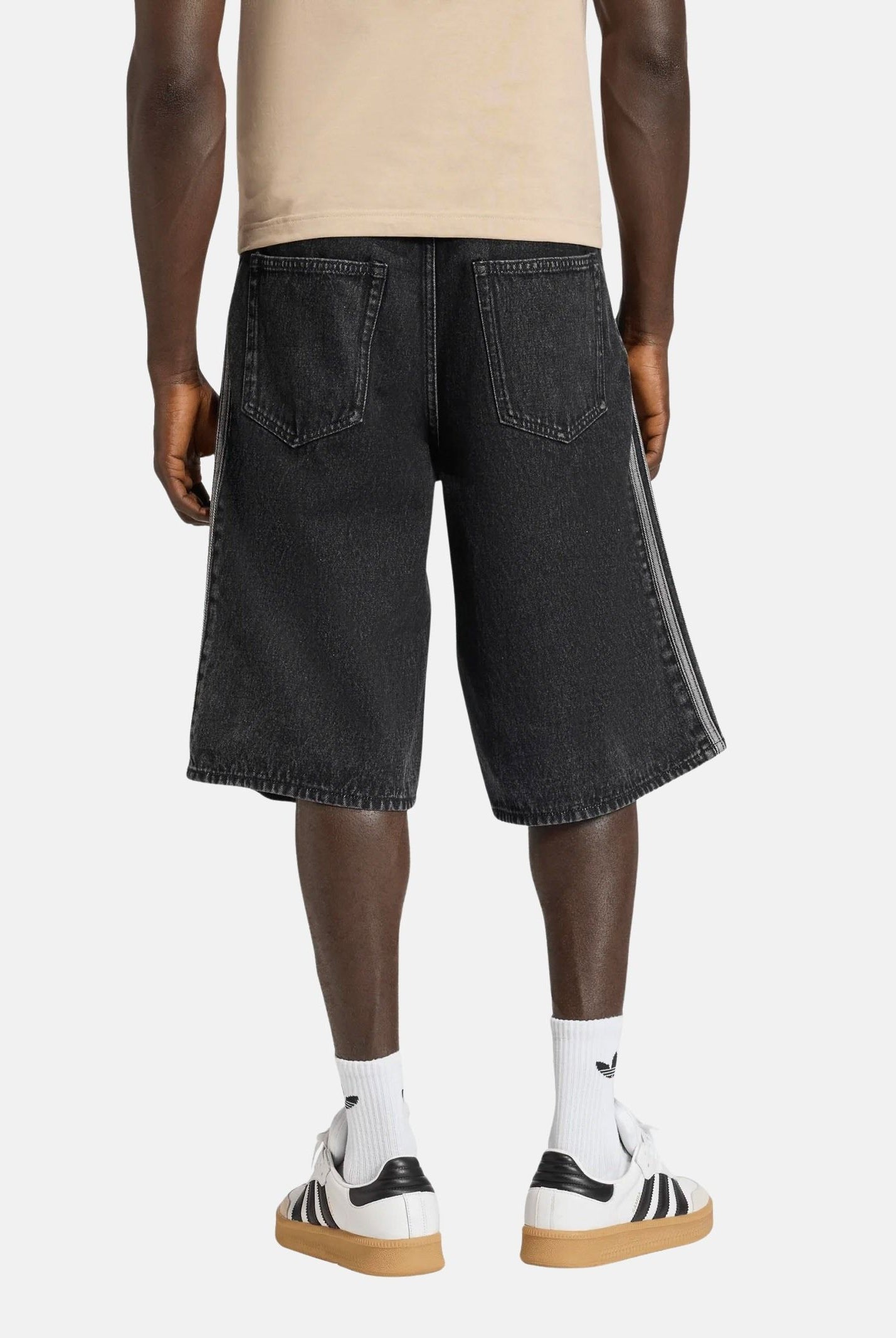ADIDAS ORIGINALS Shorts FIREBIRD ADICOLOR in denim nero da uomo KD1498 . ADIDAS ORIGINALS