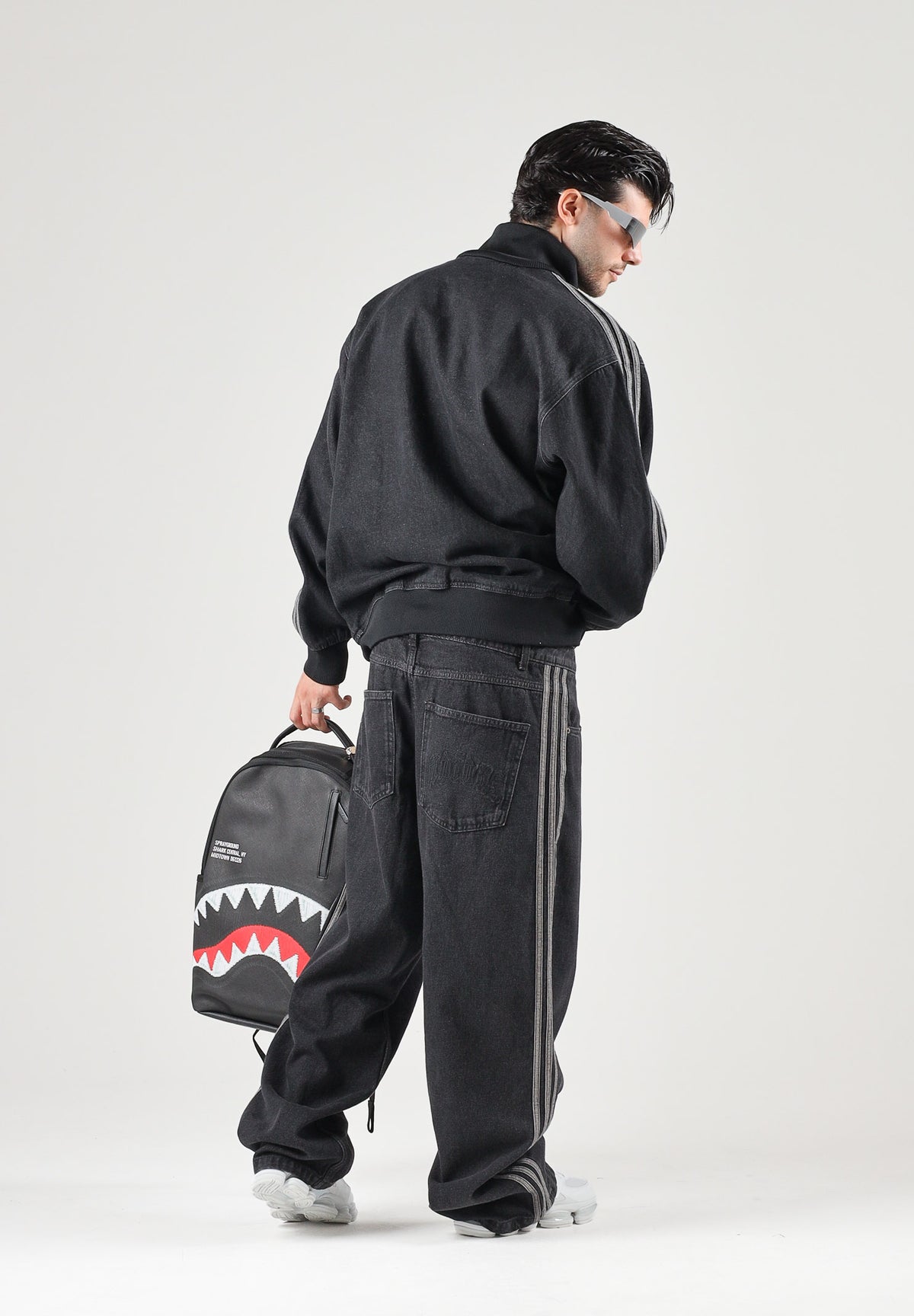 ADIDAS ORIGINALS Giubbotto di jeans FIREBIRD nero da uomo KD1516 . ADIDAS ORIGINALS