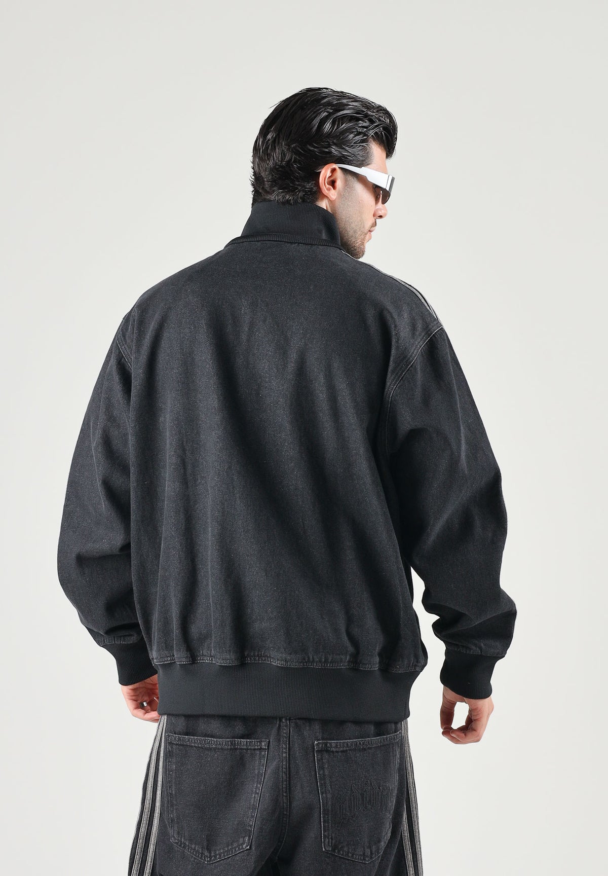 ADIDAS ORIGINALS Giubbotto di jeans FIREBIRD nero da uomo KD1516 . ADIDAS ORIGINALS