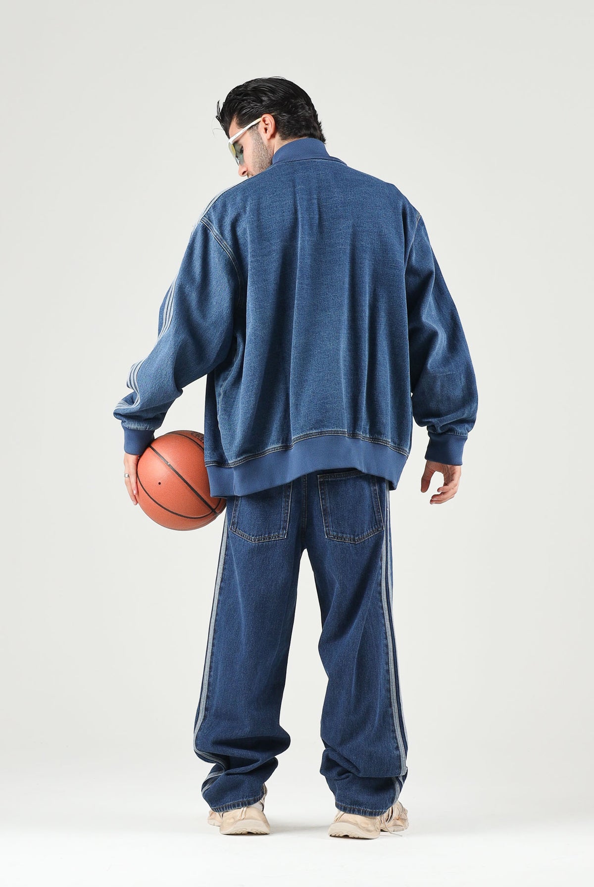 ADIDAS ORIGINALS Giubbotto di jeans DENIM FIREBIRD celeste da uomo<BR/> KD1517 . ADIDAS ORIGINALS