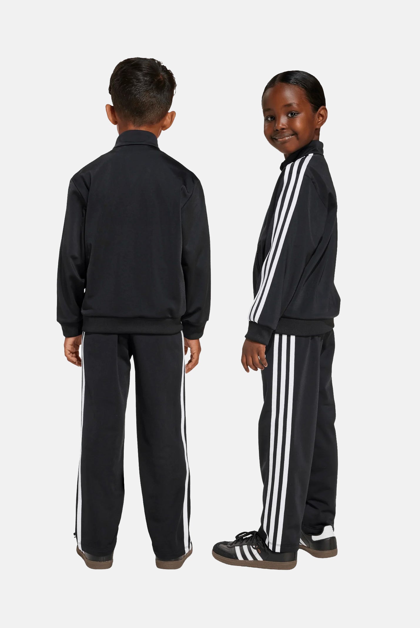 ADIDAS ORIGINALS Tuta Firebird nera per bambino e bambina con 3-stripes iconiche KD3299 . ADIDAS ORIGINALS
