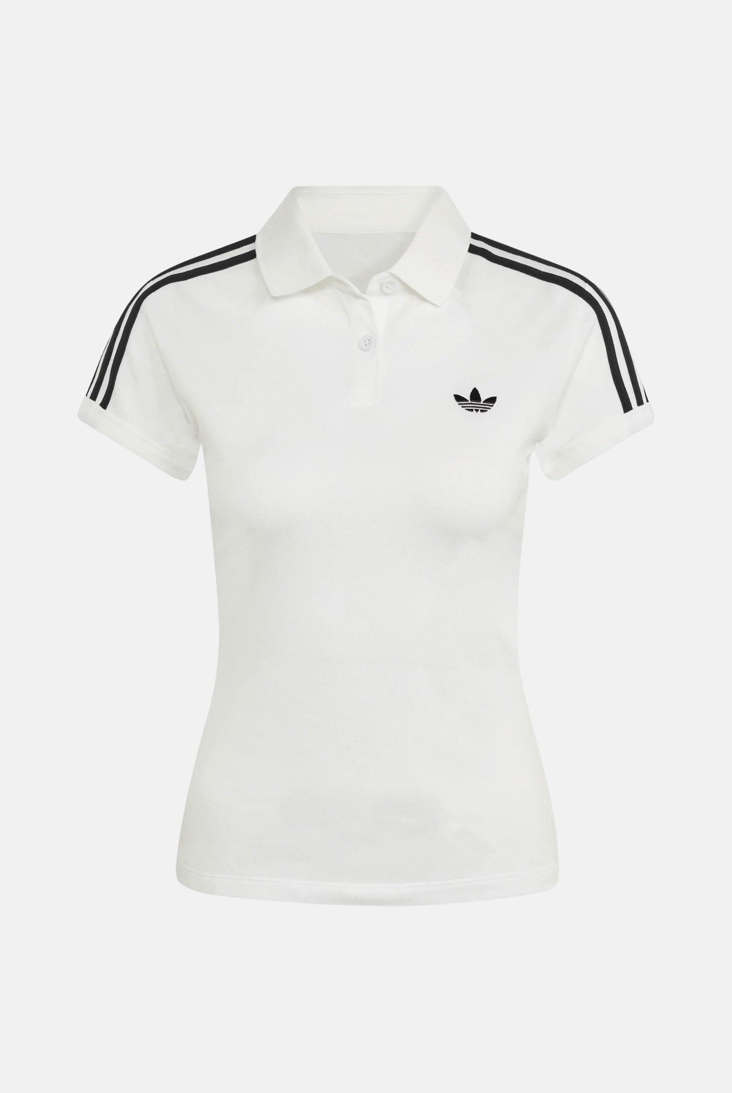 ADIDAS ORIGINALS Polo a manica corta 3 Stripes bianca da donna KD3697 . ADIDAS ORIGINALS