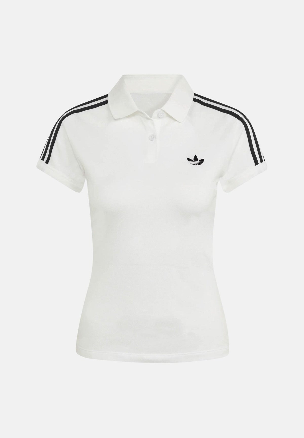 ADIDAS ORIGINALS Polo a manica corta 3 Stripes bianca da donna KD3697 . ADIDAS ORIGINALS