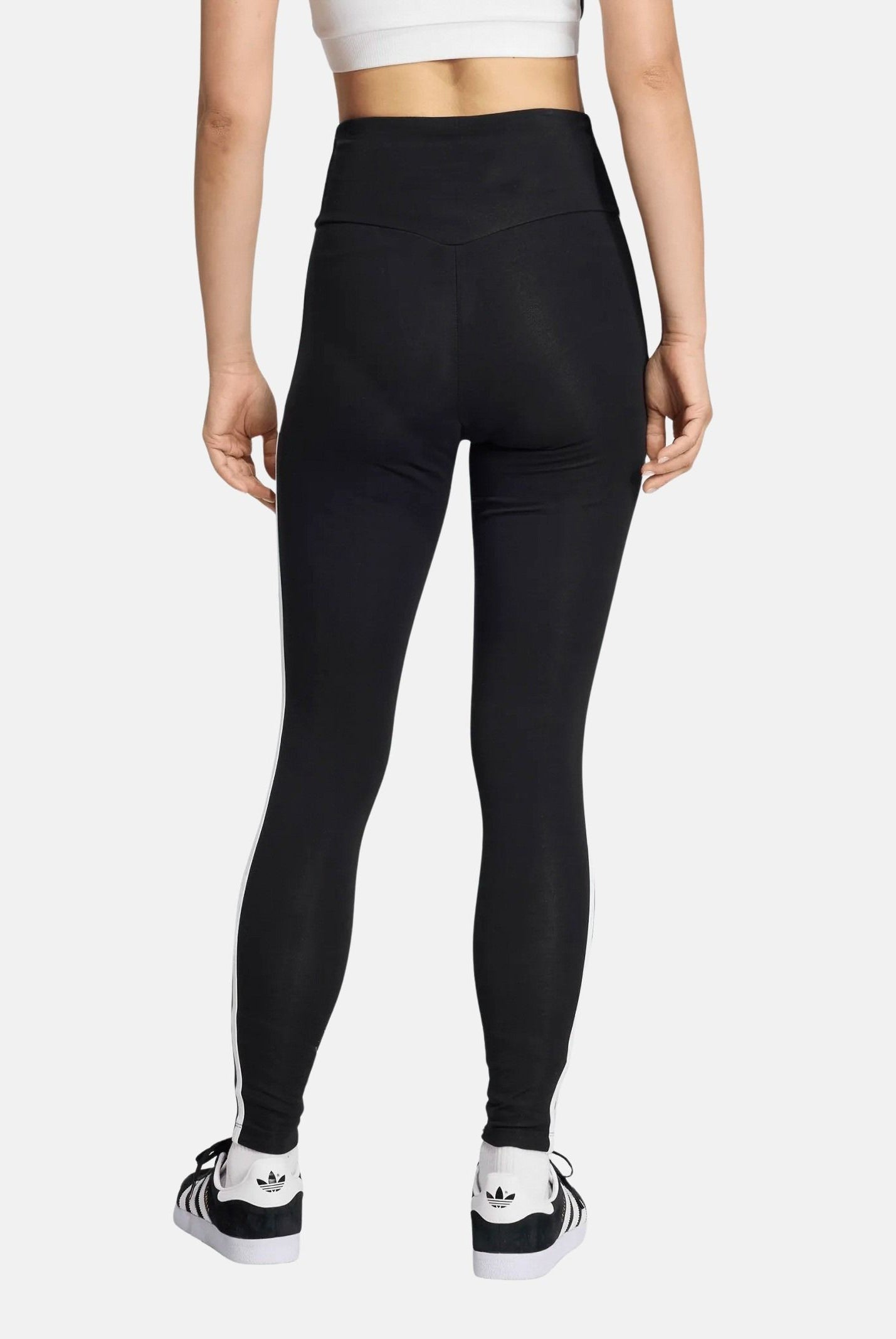 ADIDAS ORIGINALS Leggings 3-Stripes nero da donna con logo iconico KD5572 . ADIDAS ORIGINALS