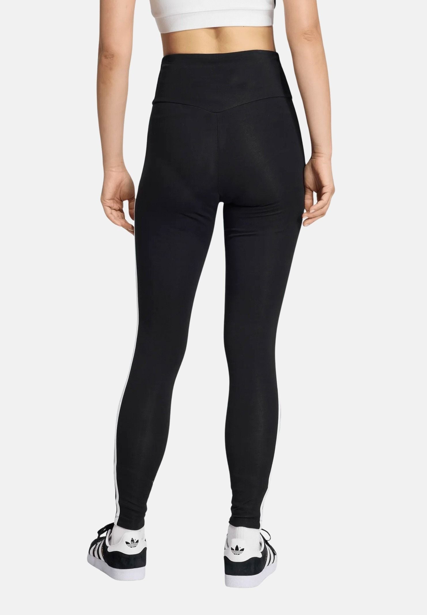 ADIDAS ORIGINALS Leggings 3-Stripes nero da donna con logo iconico KD5572 . ADIDAS ORIGINALS