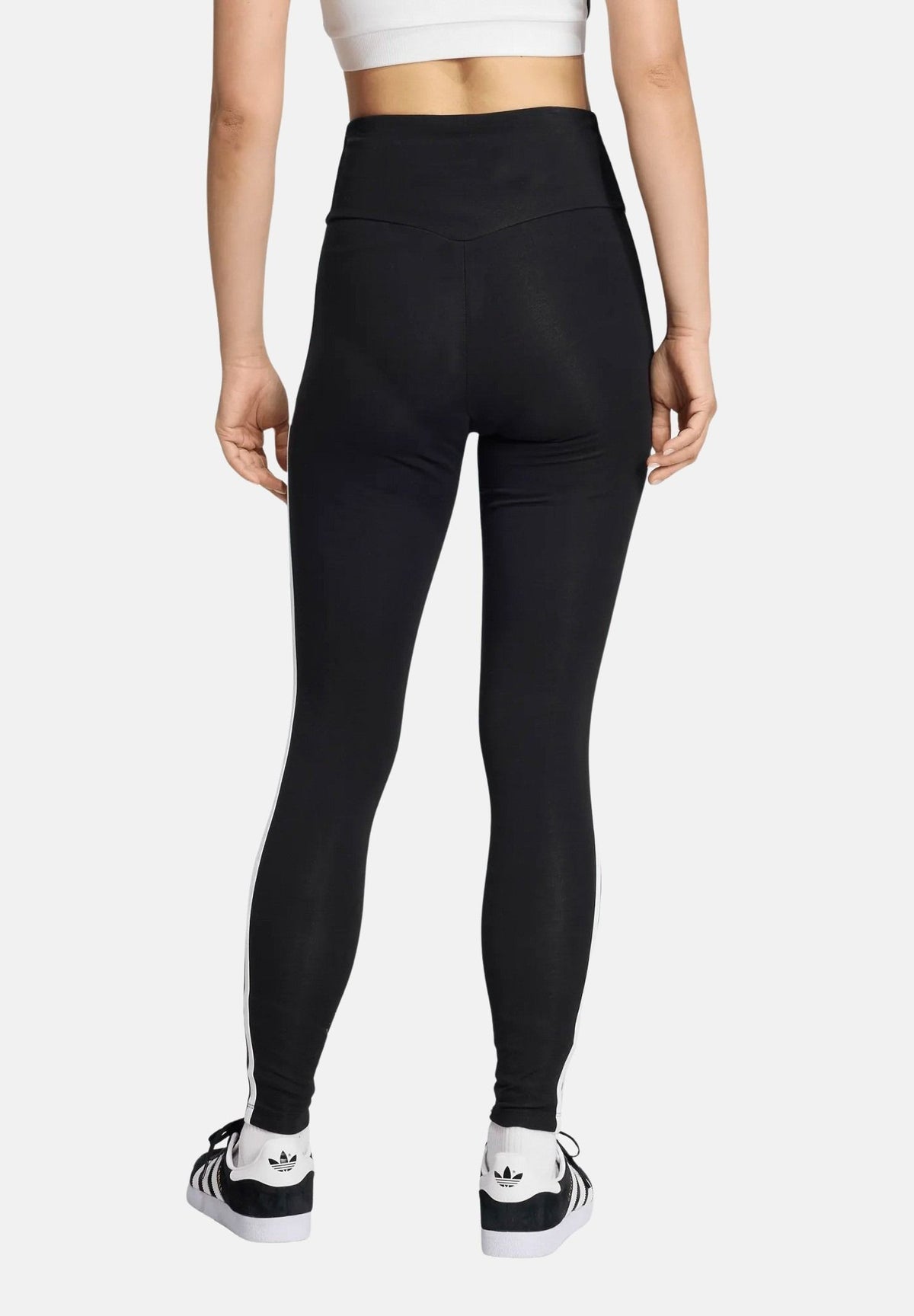 ADIDAS ORIGINALS Leggings 3-Stripes nero da donna con logo iconico KD5572 . ADIDAS ORIGINALS