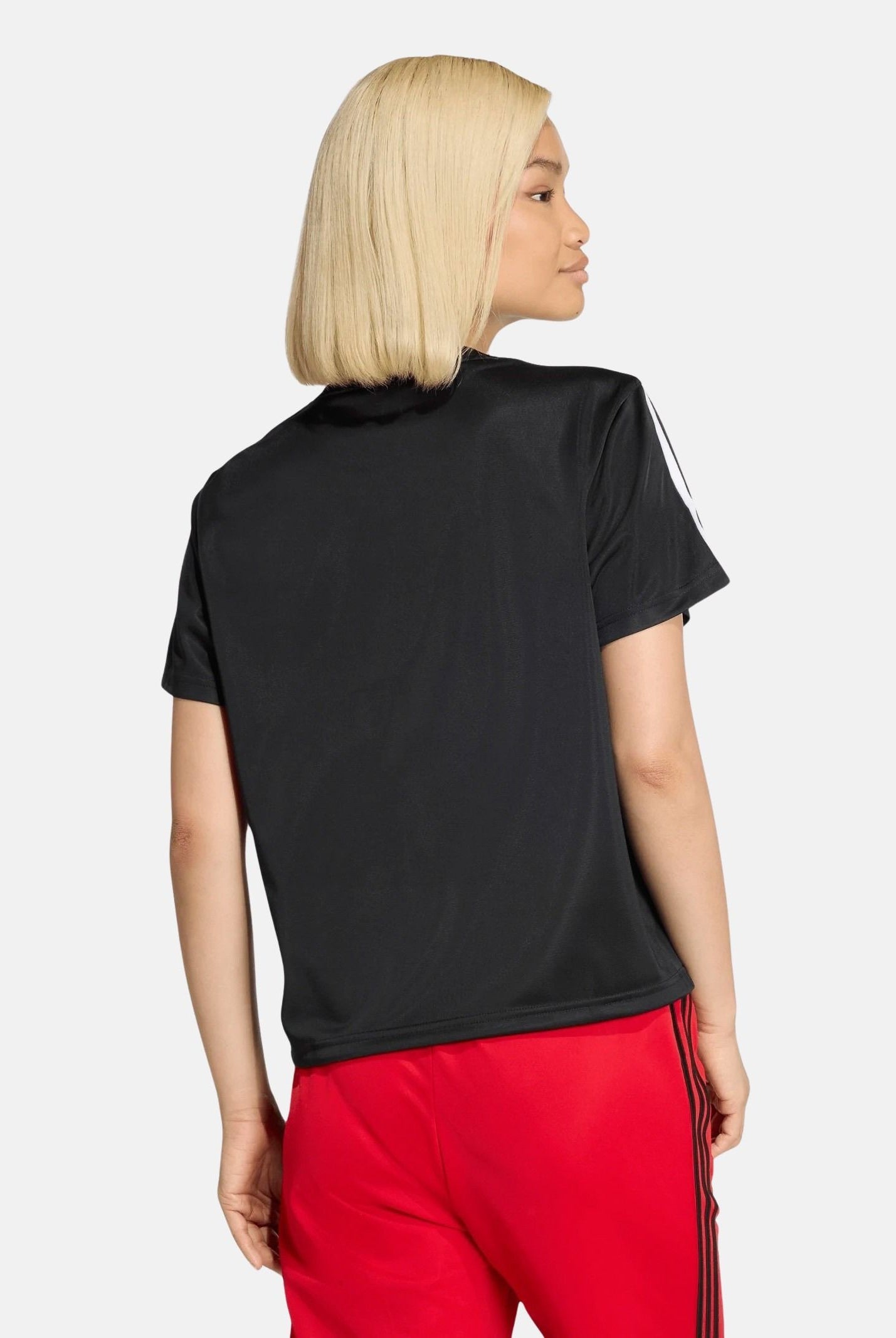 ADIDAS ORIGINALS T-shirt a manica corta FIREBIRD nera da donna KD5574 . ADIDAS ORIGINALS