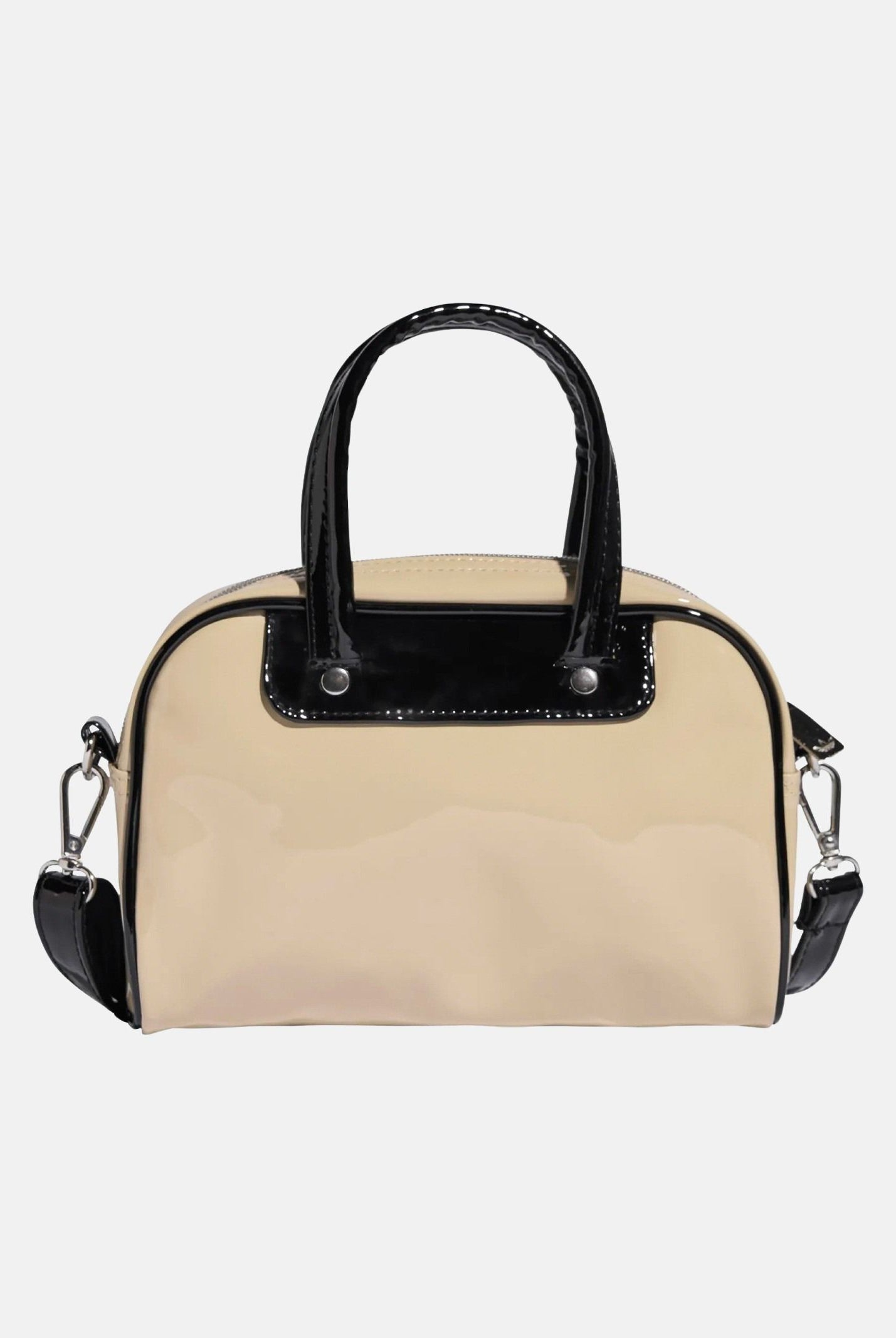 ADIDAS ORIGINALS Borsa a mano Adicolor Mini Bowling beige e nera da donna KD7841 . ADIDAS ORIGINALS