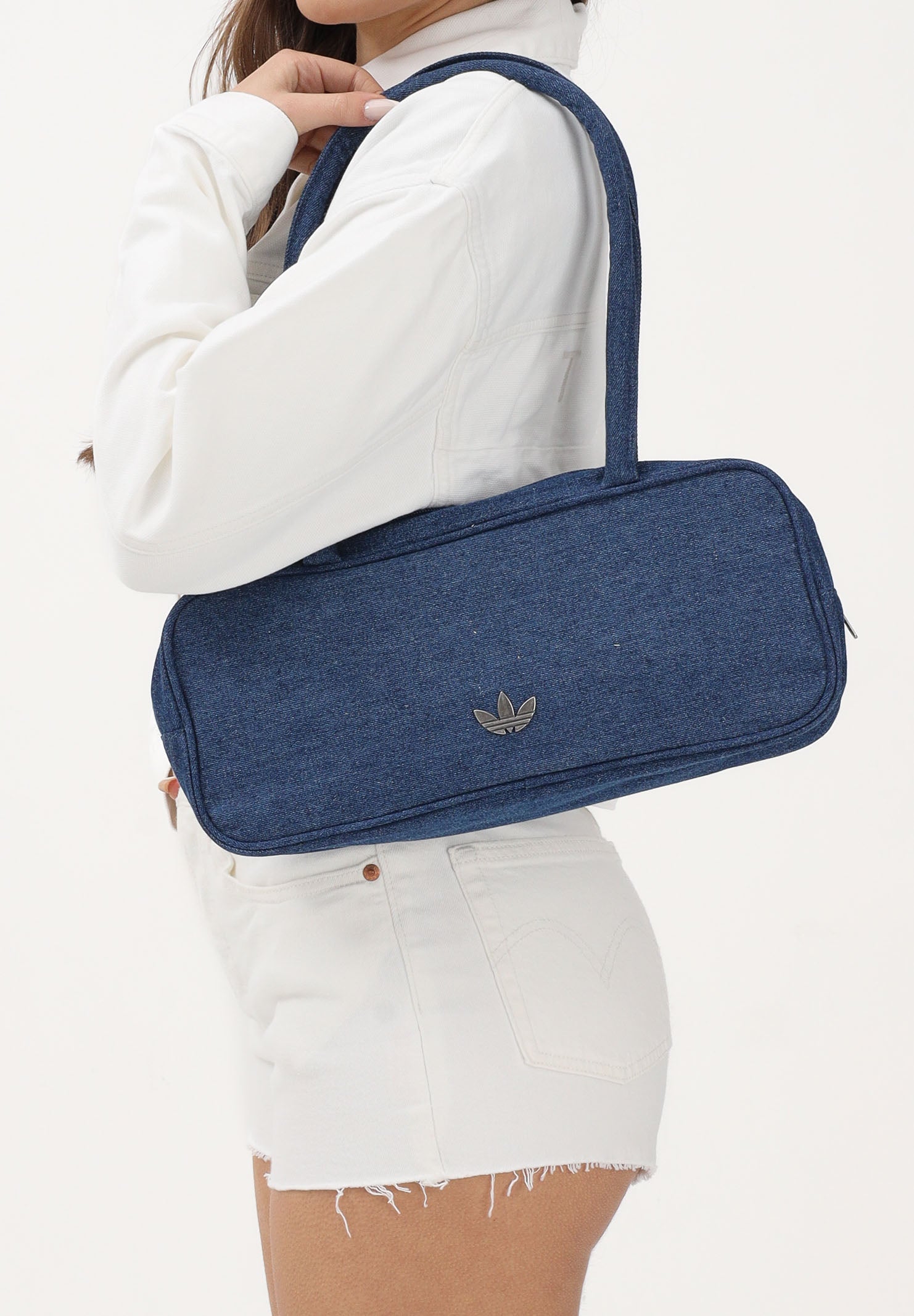 ADIDAS ORIGINALS Borsa a spalla ADICOLOR AIRLINER in denim medio da donna KD7875 . ADIDAS ORIGINALS