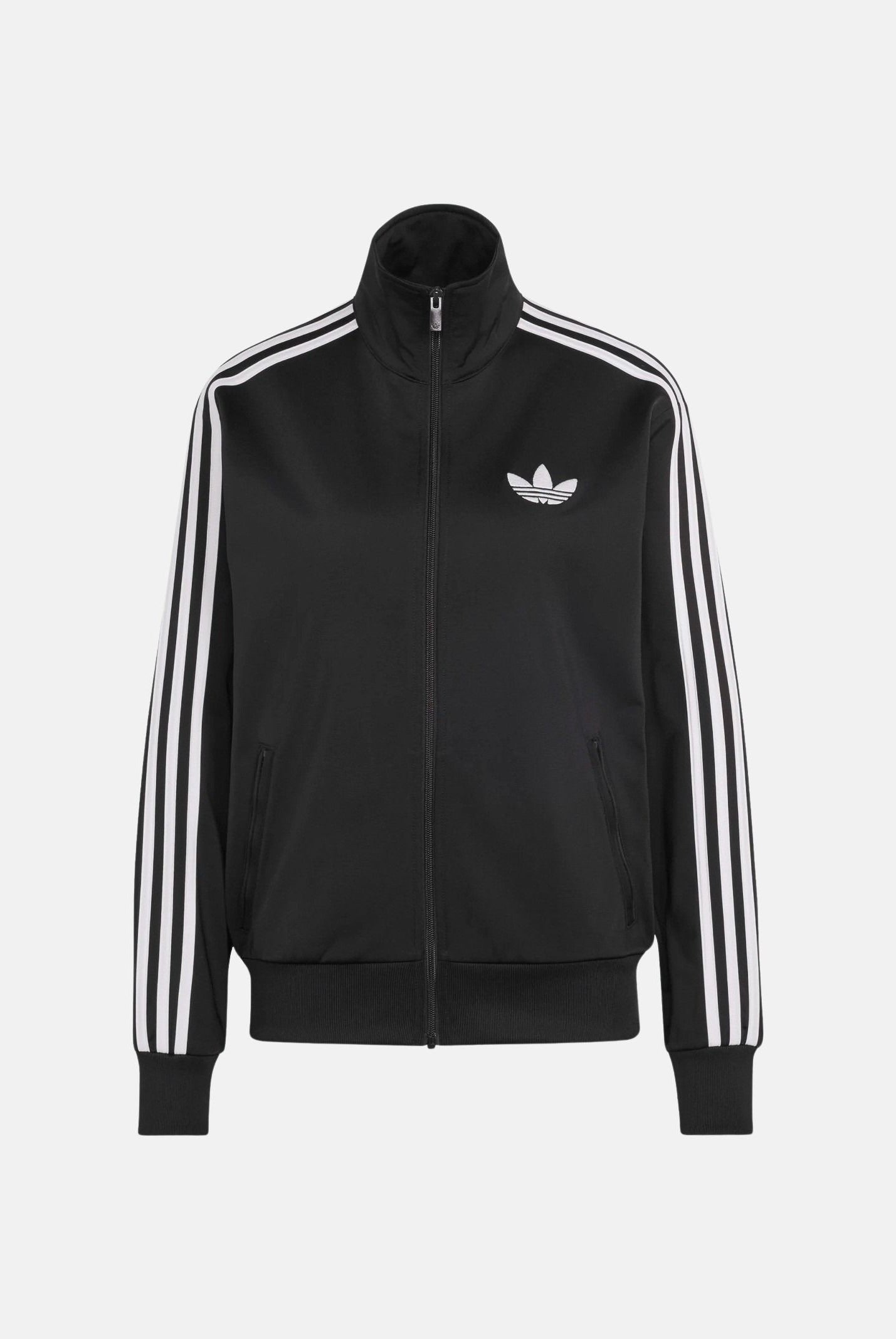 ADIDAS ORIGINALS Felpa con zip Firebird Loose nera da donna KD7983 . ADIDAS ORIGINALS
