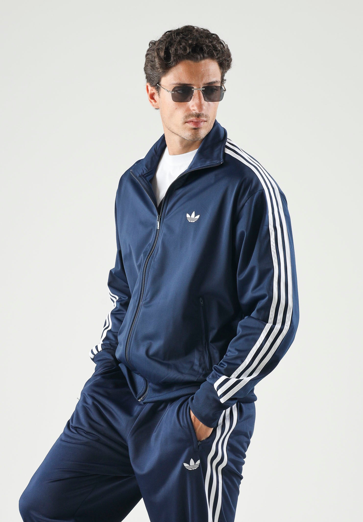 ADIDAS ORIGINALS Felpa con zip FIREBIRD blu da uomo KD8313 . ADIDAS ORIGINALS