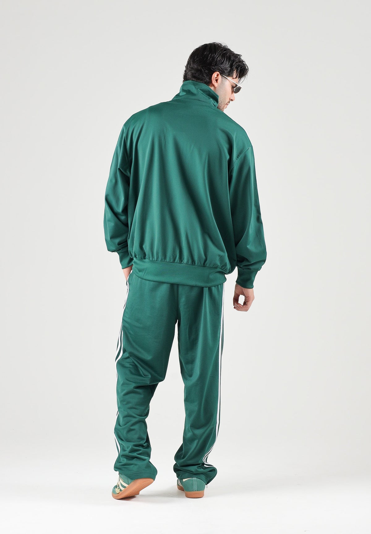 ADIDAS ORIGINALS Felpa con zip FIREBIRD verde da uomo KD8314 . ADIDAS ORIGINALS