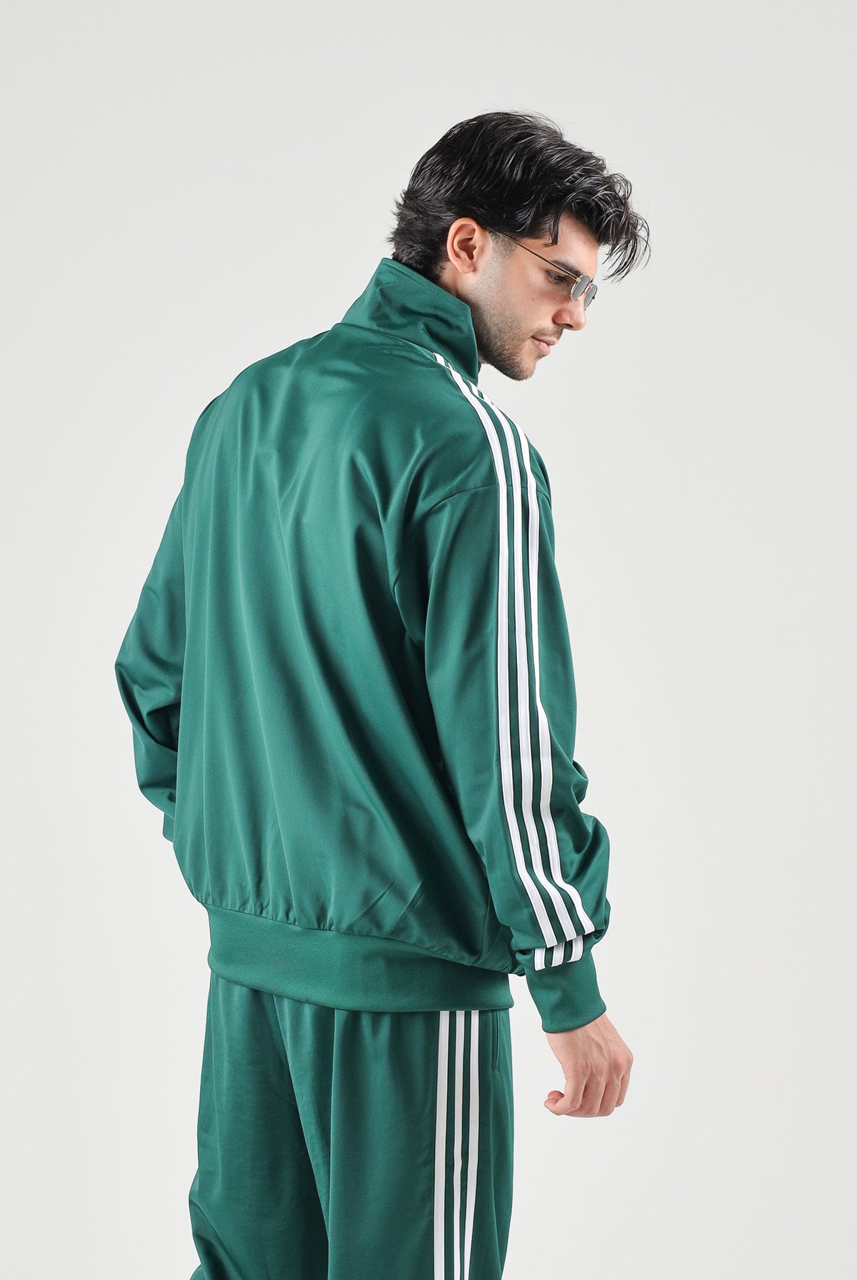ADIDAS ORIGINALS Felpa con zip FIREBIRD verde da uomo KD8314 . ADIDAS ORIGINALS