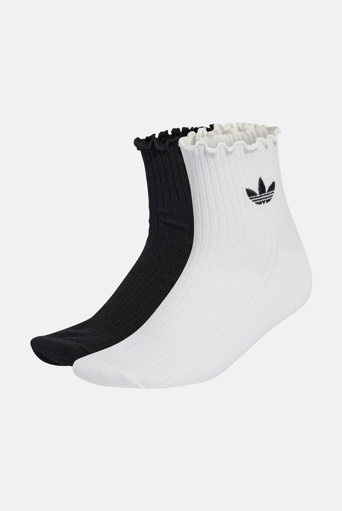 ADIDAS ORIGINALS Calzini (2 paia) Ruffle bianchi e neri da donna KD8367 . ADIDAS ORIGINALS