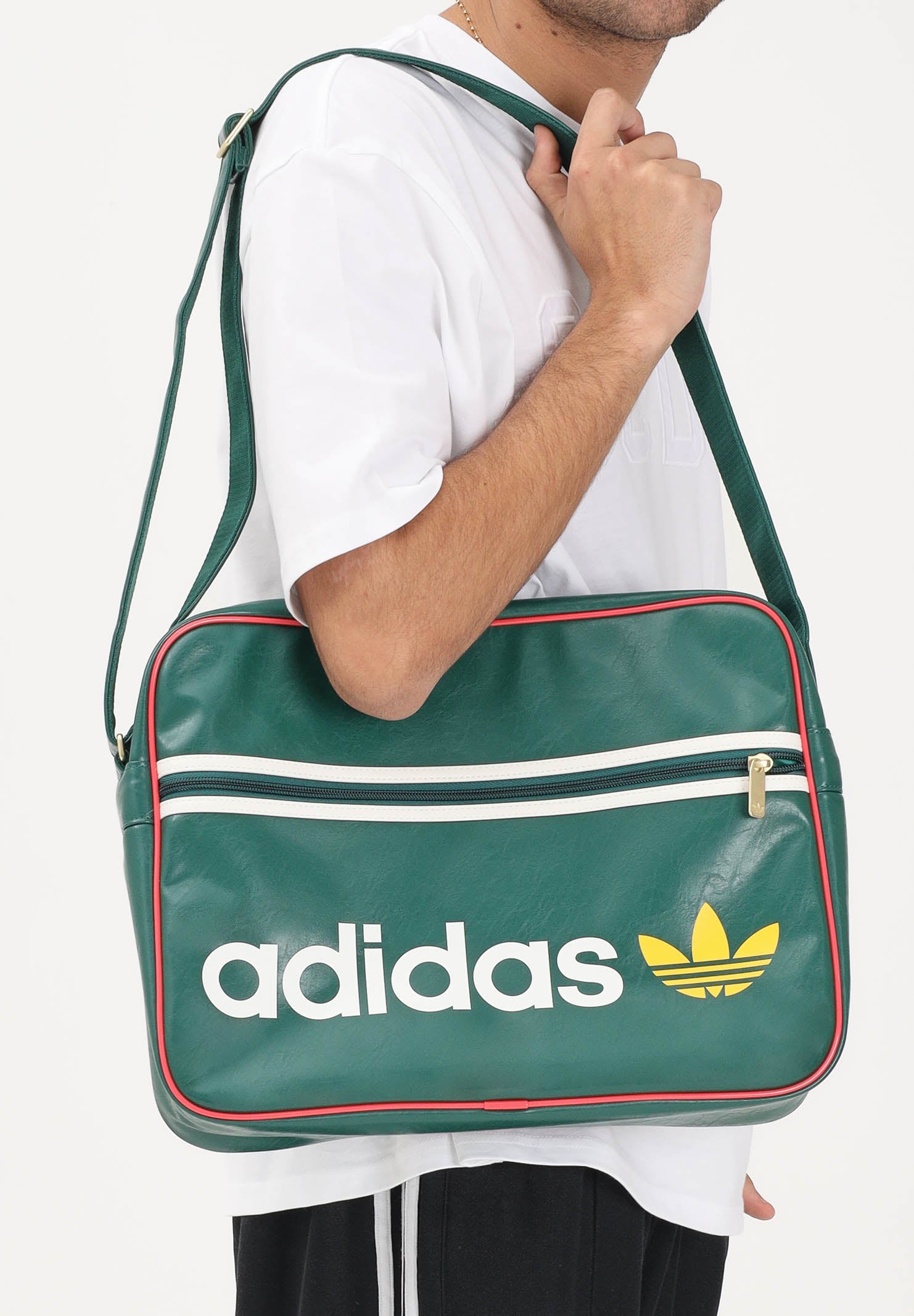 ADIDAS ORIGINALS Borsa a tracolla Airliner Og verde per uomo e donna KE0142 . ADIDAS ORIGINALS