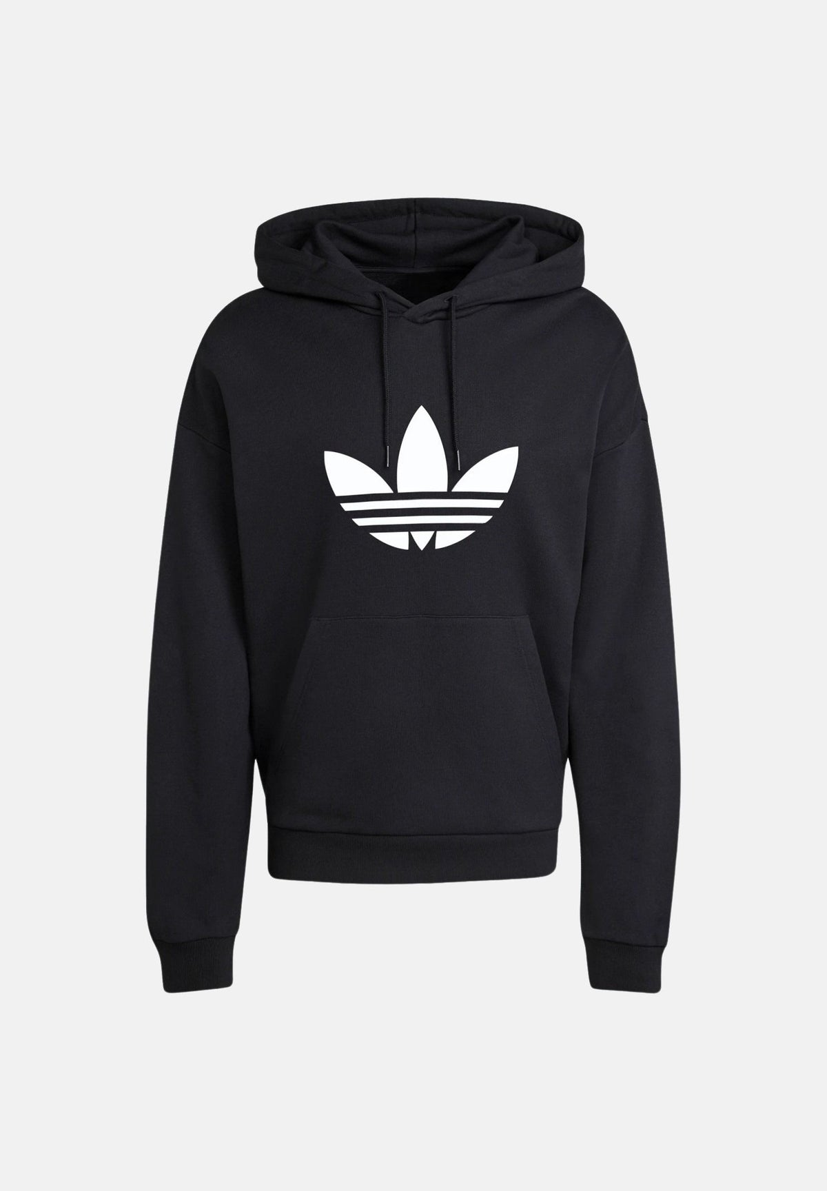 ADIDAS ORIGINALS Felpa con cappuccio Adicolor Trefoil nera da uomo KE0877 . ADIDAS ORIGINALS