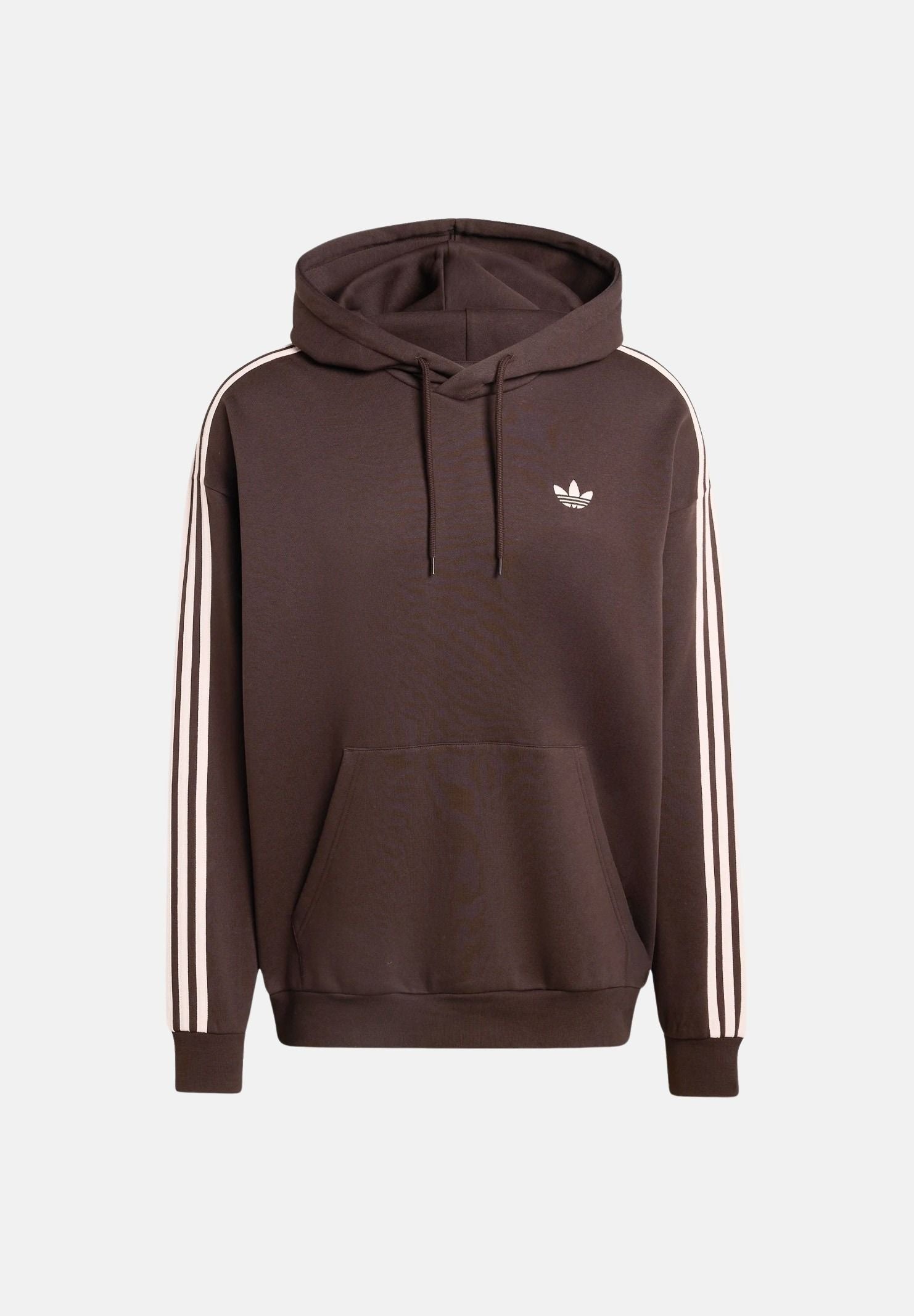ADIDAS ORIGINALS Felpa ADICOLOR CLASSIC con cappuccio marrone e rosa per uomo e donna KE0880 . ADIDAS ORIGINALS