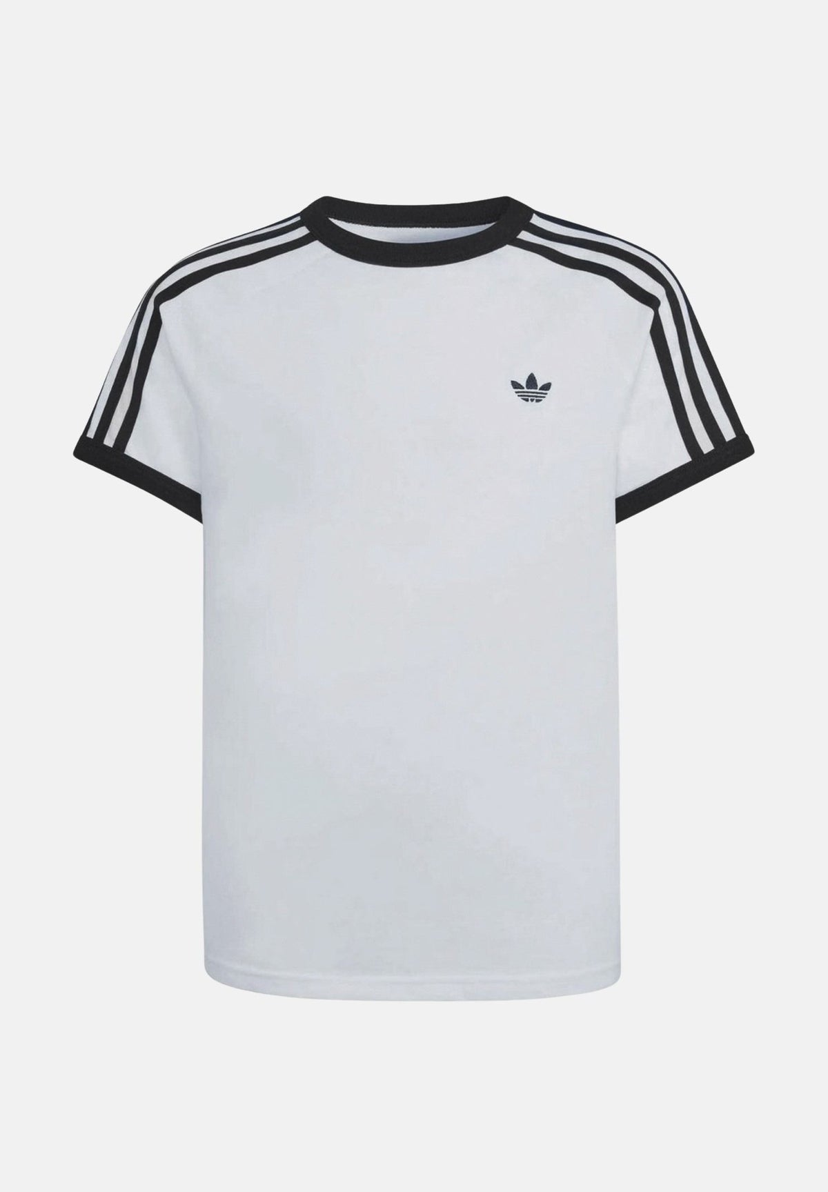 ADIDAS ORIGINALS T-shirt a manica corta 3 STRIPES bianca per bambino e bambina KE0920 . ADIDAS ORIGINALS