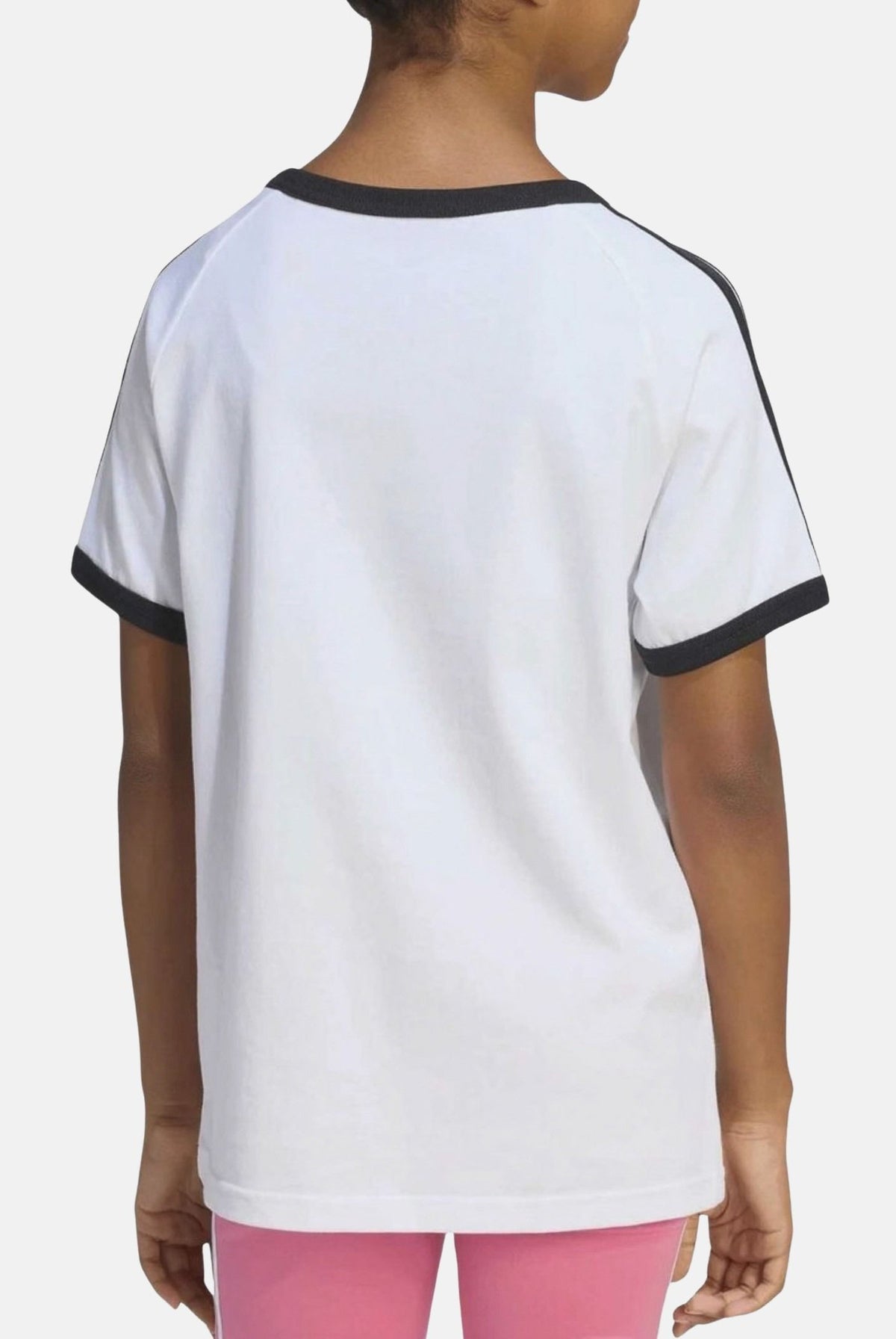 ADIDAS ORIGINALS T-shirt a manica corta 3 STRIPES bianca per bambino e bambina KE0920 . ADIDAS ORIGINALS