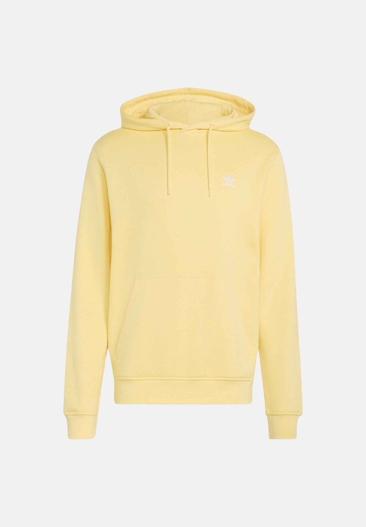ADIDAS ORIGINALS Felpa TREFOIL ESSENTIALS gialla per uomo e donna con cappuccio<BR/> KE1158 . ADIDAS ORIGINALS