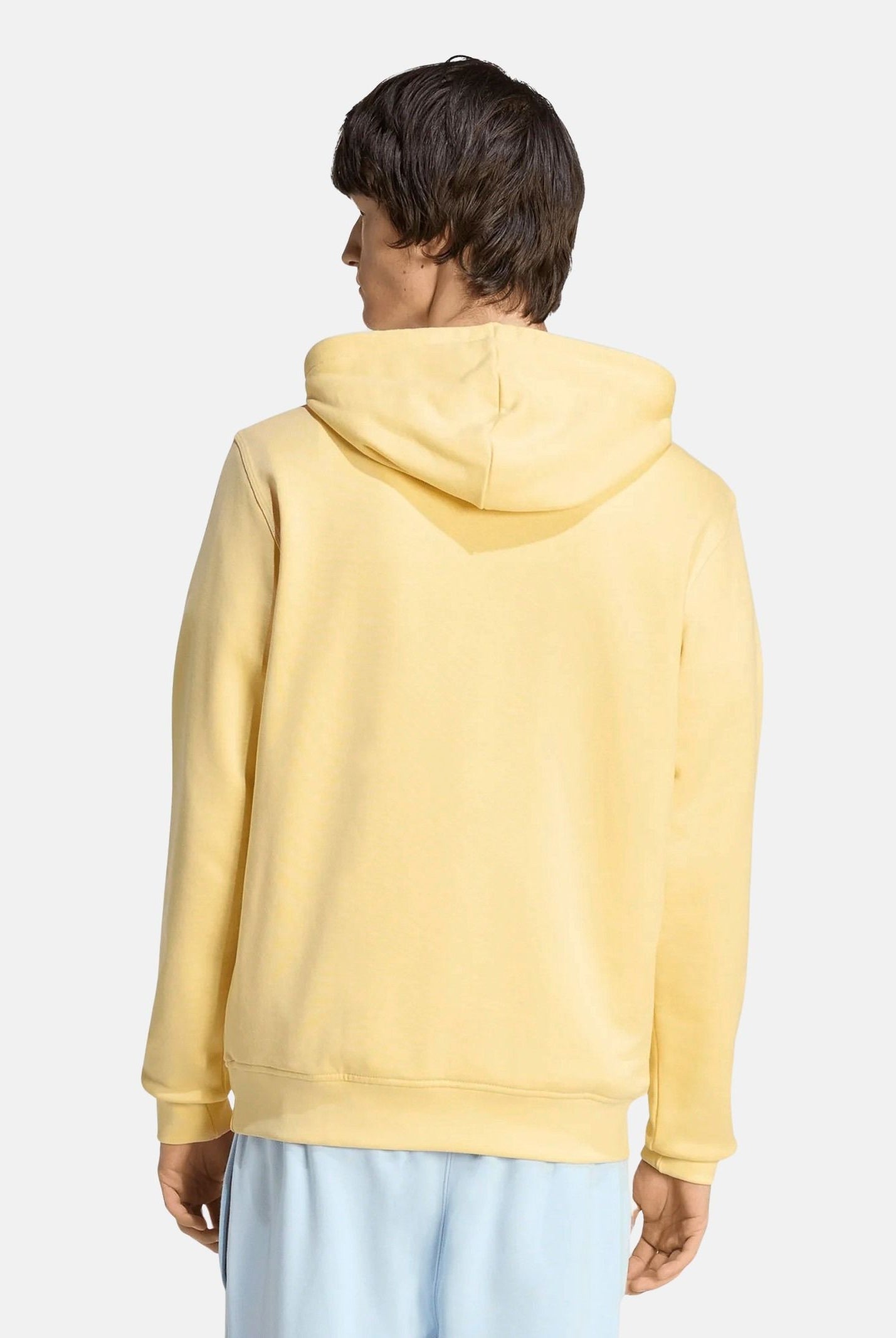 ADIDAS ORIGINALS Felpa TREFOIL ESSENTIALS gialla per uomo e donna con cappuccio<BR/> KE1158 . ADIDAS ORIGINALS