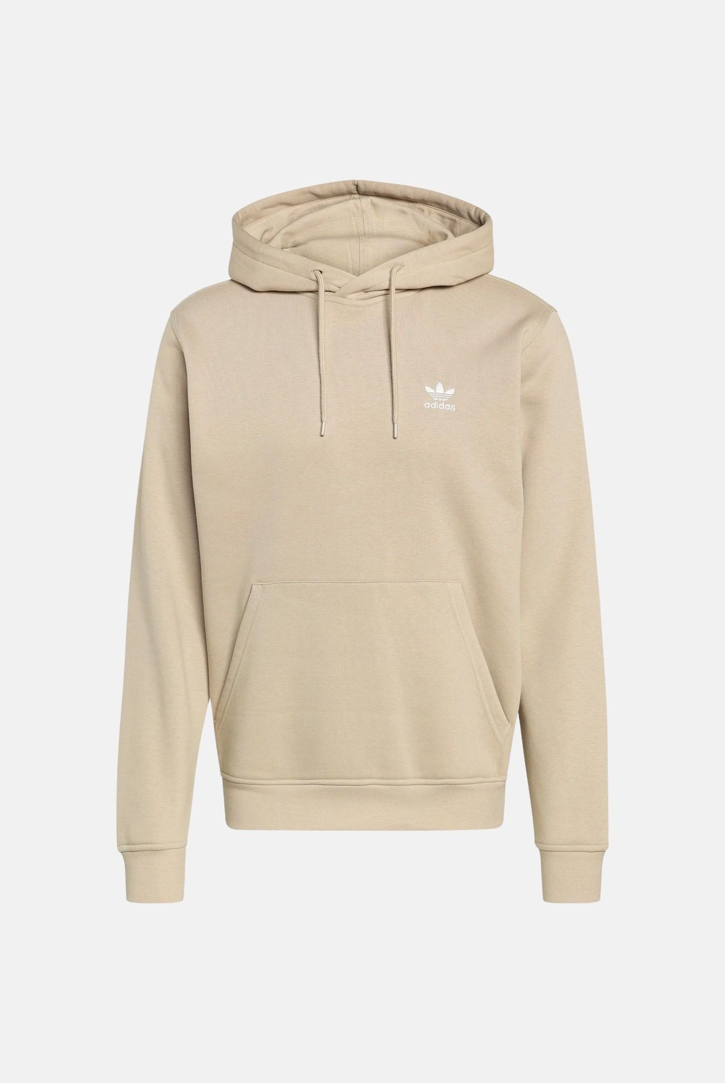 ADIDAS ORIGINALS Felpa TREFOIL ESSENTIALS beige da uomo con cappuccio KE1187 . ADIDAS ORIGINALS