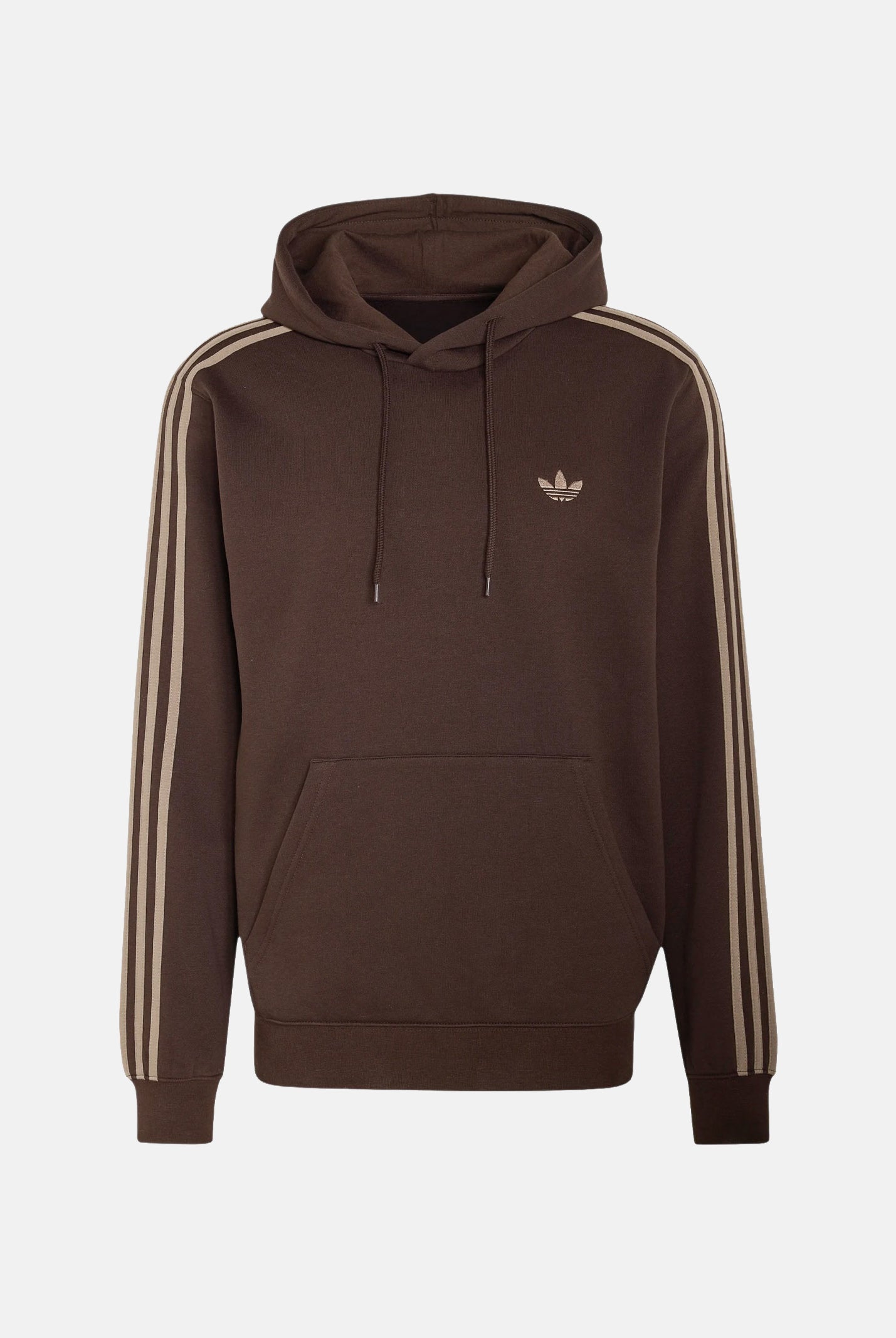 ADIDAS ORIGINALS Felpa HOODIE 3 STRIPES Aurora Coffee marrone uomo. KE1685 . ADIDAS ORIGINALS