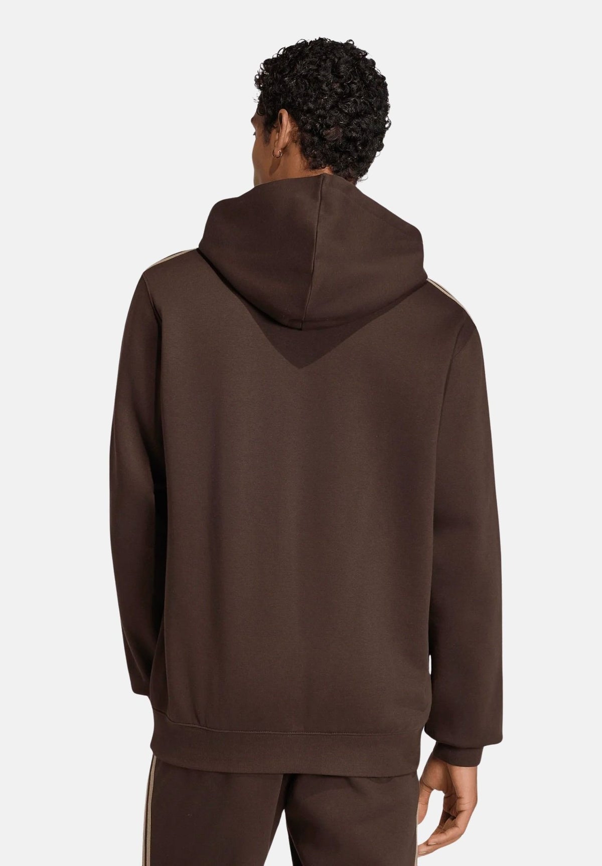 ADIDAS ORIGINALS Felpa con cappuccio HOODIE 3 STRIPES Aurora Coffee marrone da uomo. KE1685 . ADIDAS ORIGINALS