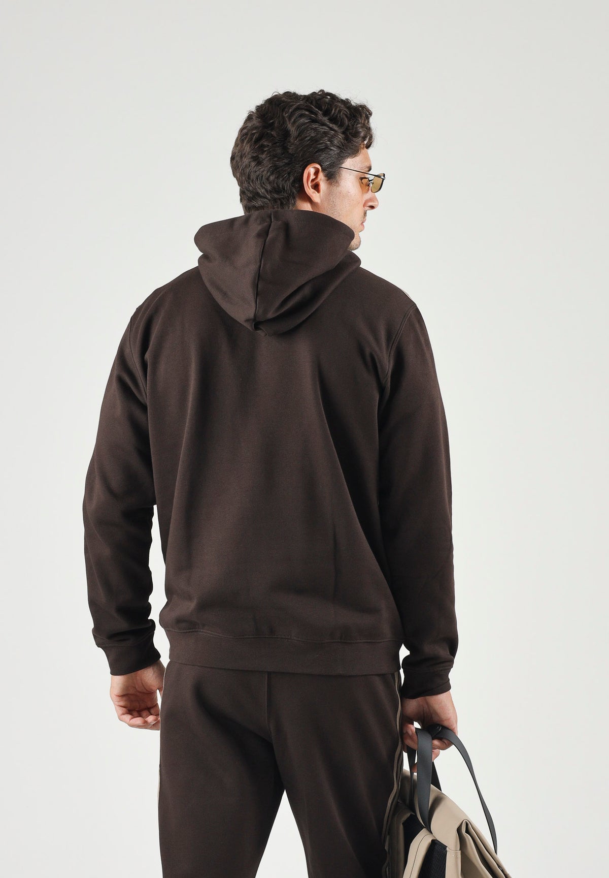 ADIDAS ORIGINALS Felpa con cappuccio HOODIE 3 STRIPES Aurora Coffee marrone da uomo. KE1685 . ADIDAS ORIGINALS