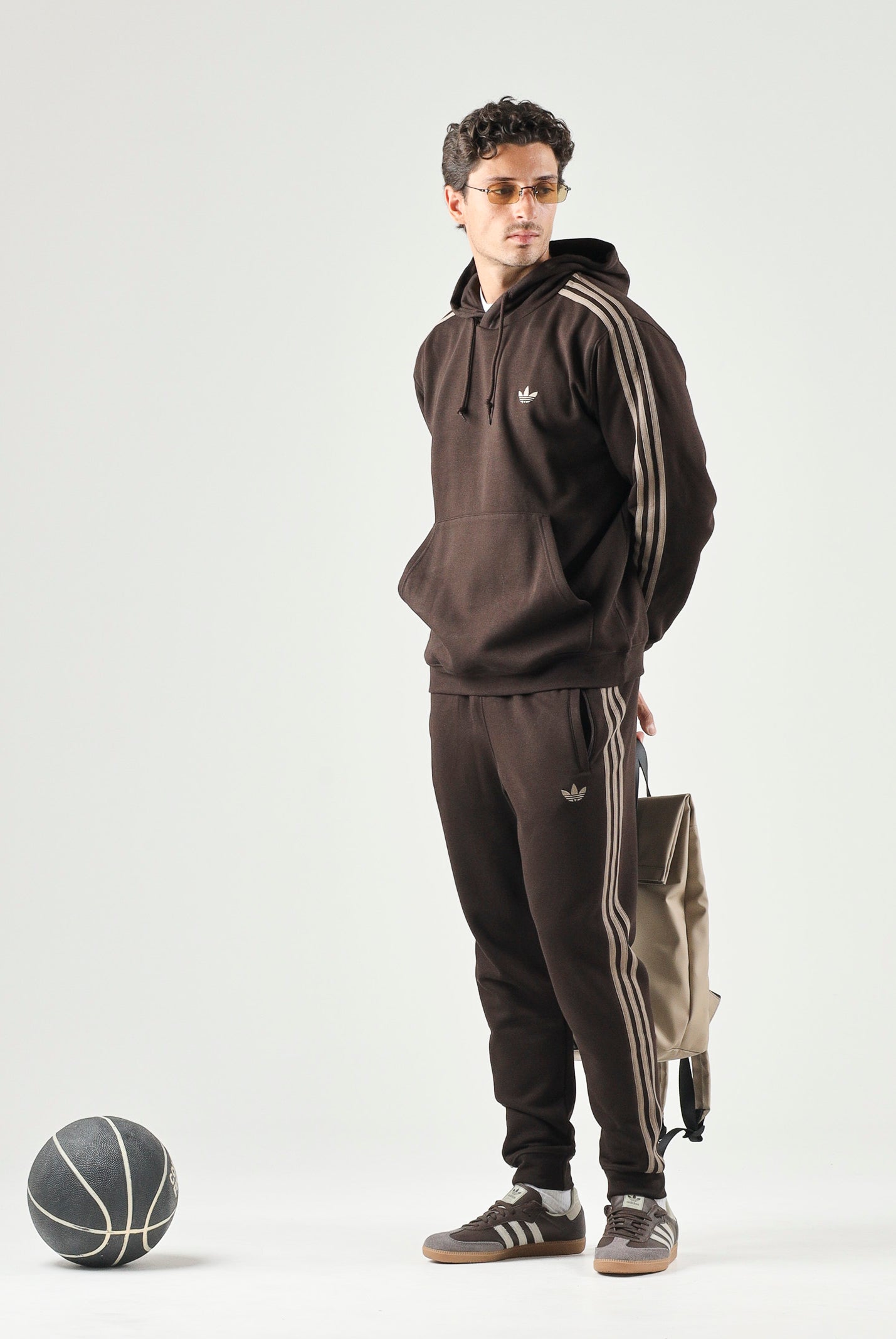 ADIDAS ORIGINALS Pantaloni da tuta 3 stripes marroni da uomo KE1687 . ADIDAS ORIGINALS