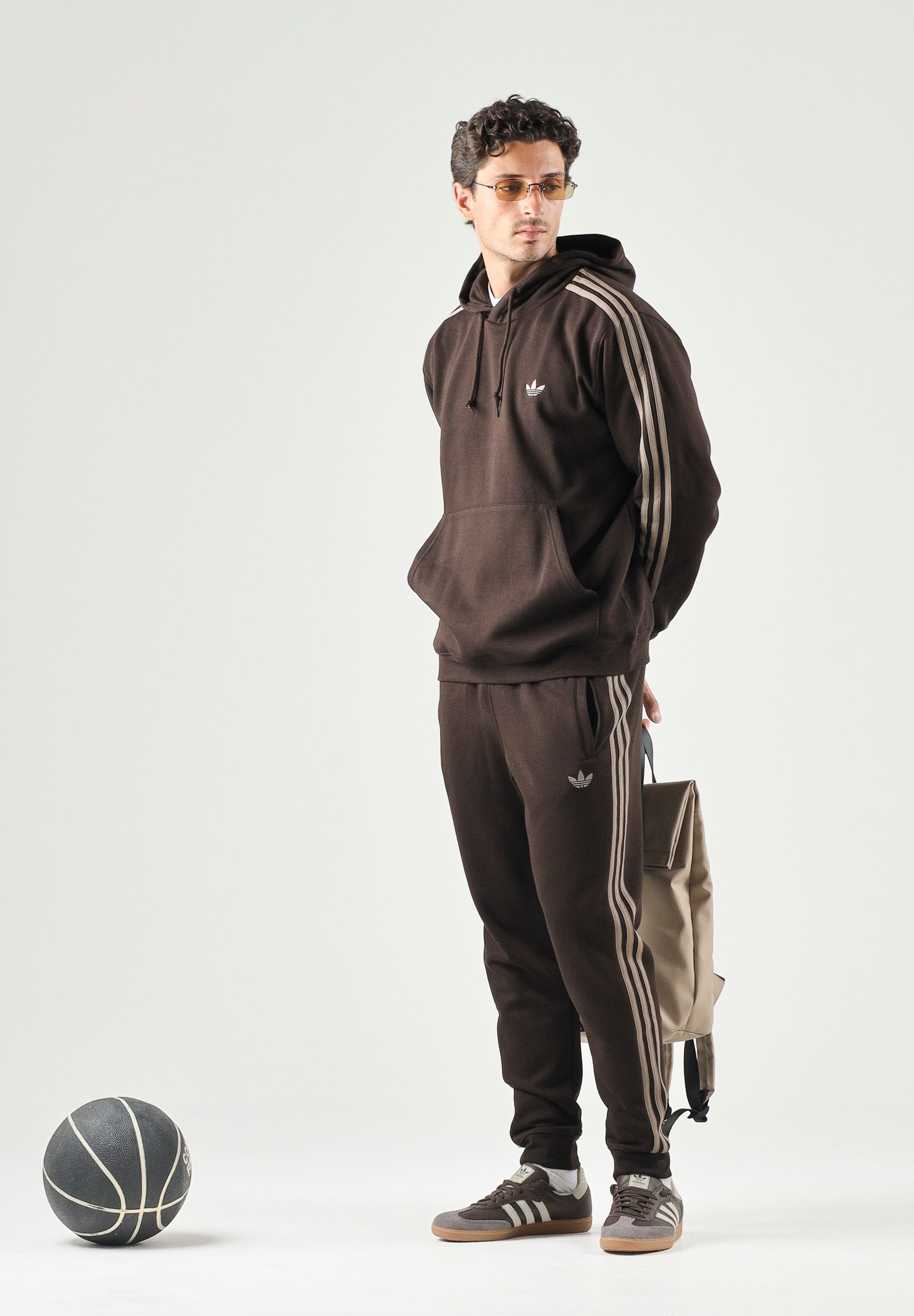ADIDAS ORIGINALS Pantaloni da tuta 3 stripes marroni da uomo KE1687 . ADIDAS ORIGINALS