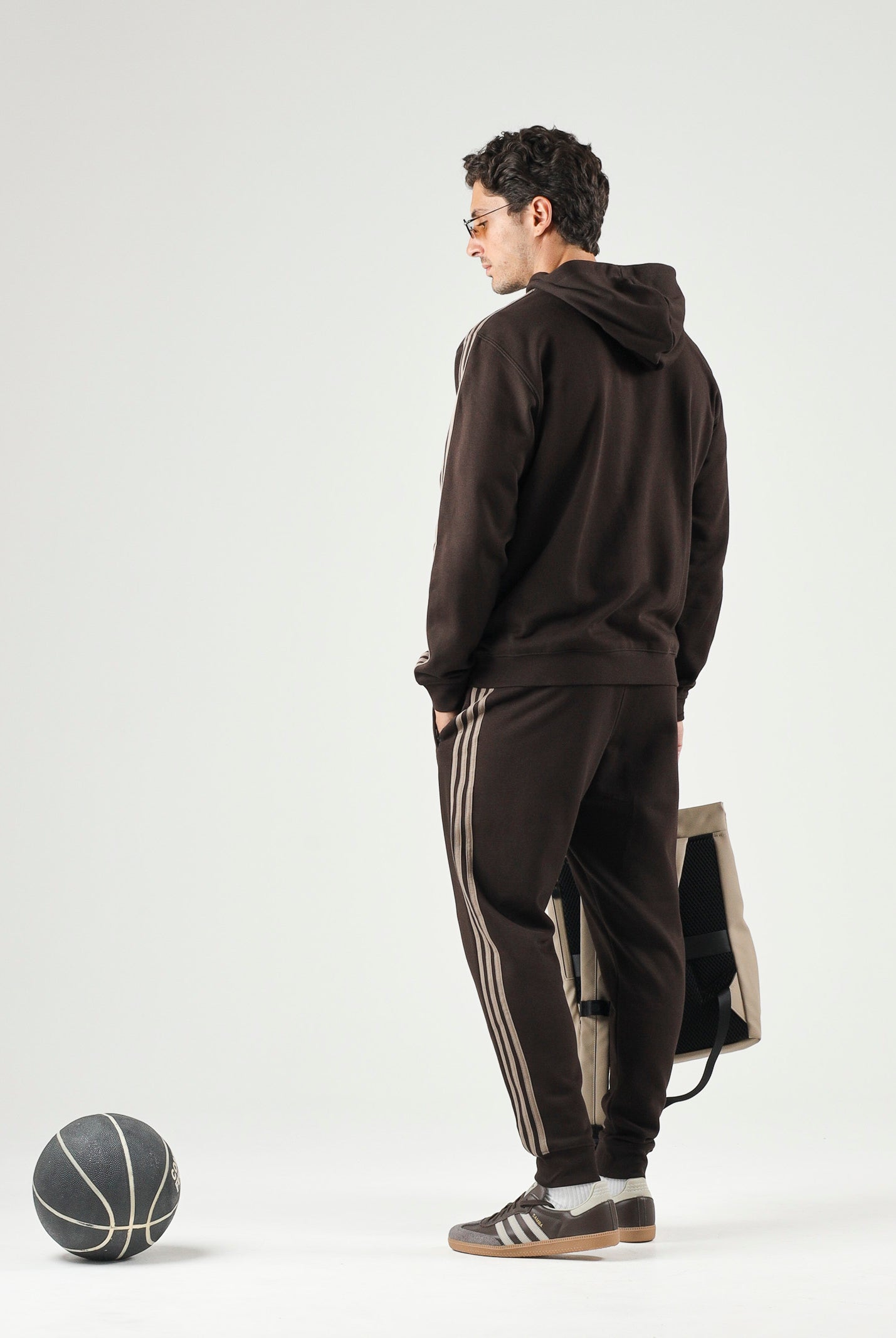 ADIDAS ORIGINALS Pantaloni da tuta 3 stripes marroni da uomo KE1687 . ADIDAS ORIGINALS