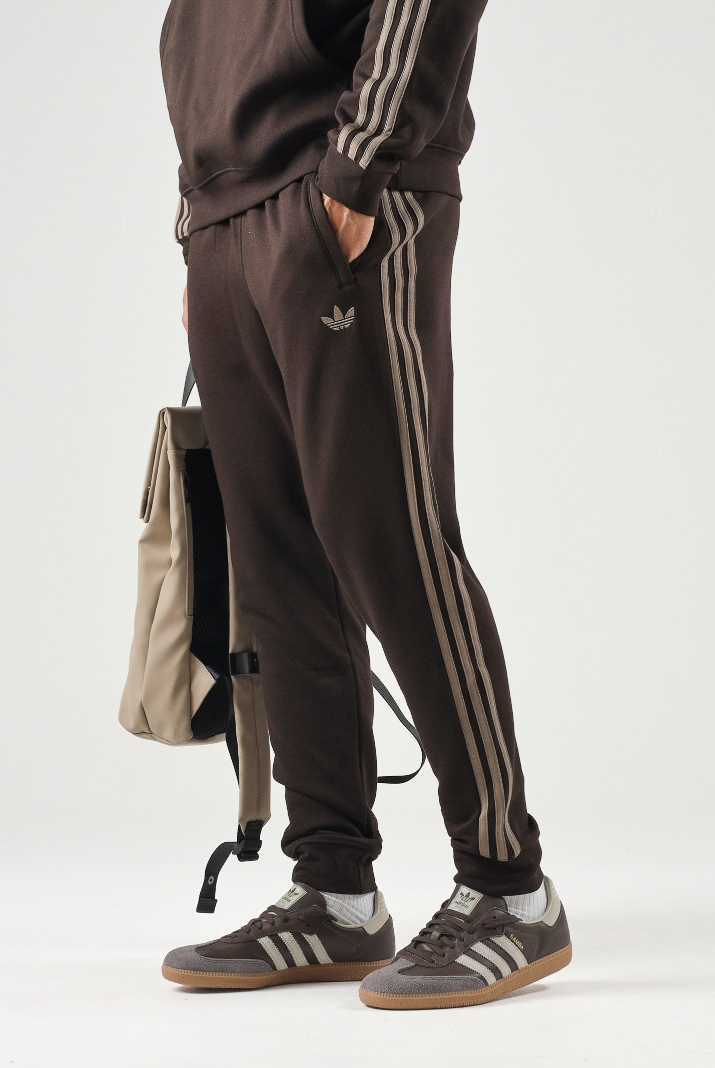 ADIDAS ORIGINALS Pantaloni da tuta 3 stripes marroni da uomo KE1687 . ADIDAS ORIGINALS