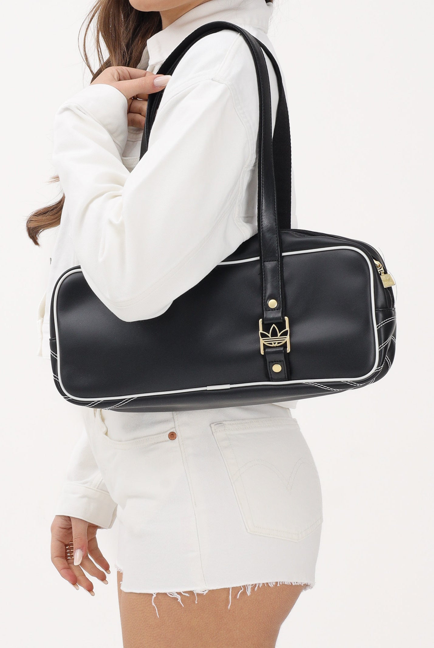 ADIDAS ORIGINALS Borsa a spalla AIRLINER nera da donna KE2329 . ADIDAS ORIGINALS