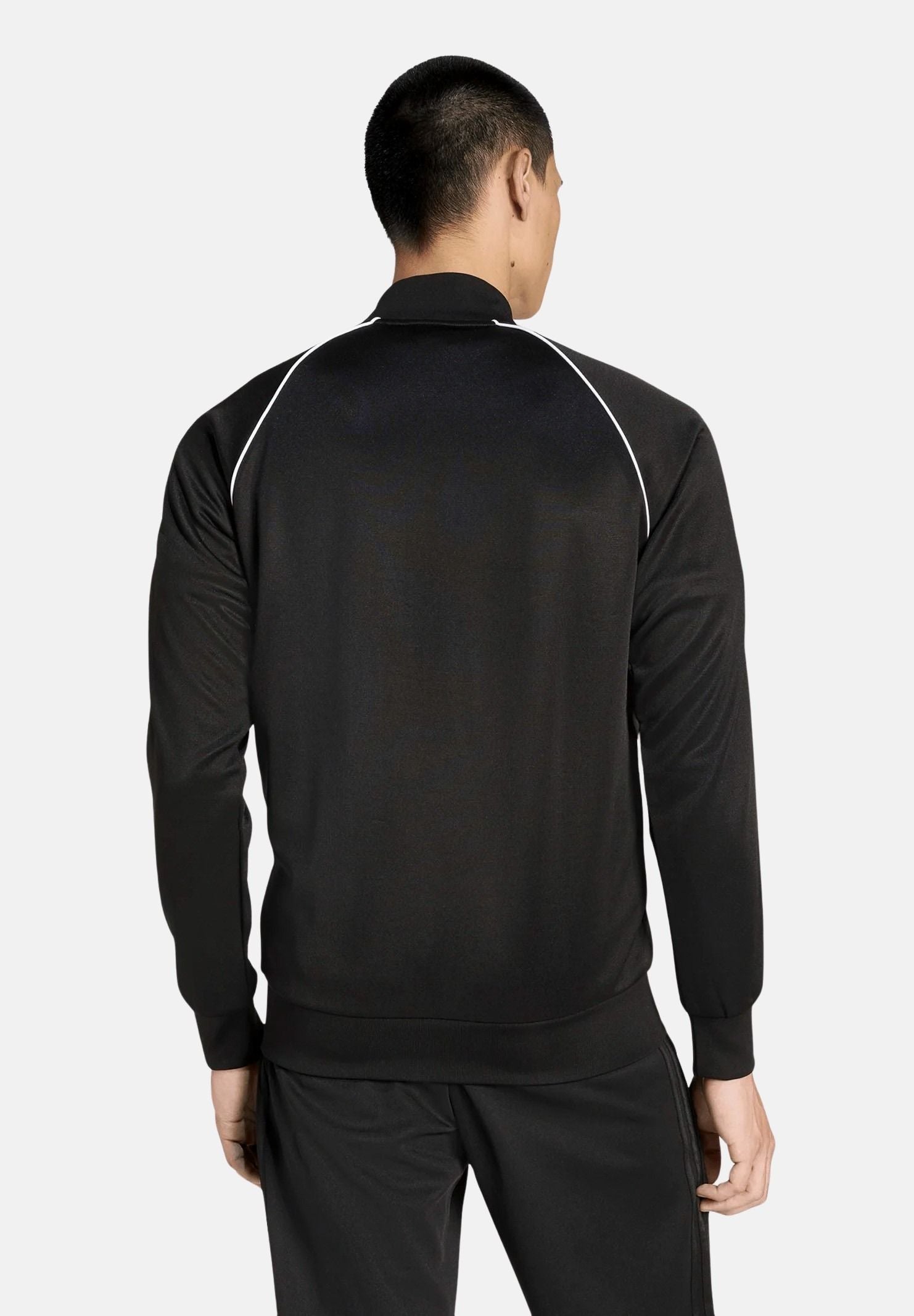 ADIDAS ORIGINALS Felpa con zip SST nera da uomo con bande laterali KE3512 . ADIDAS ORIGINALS