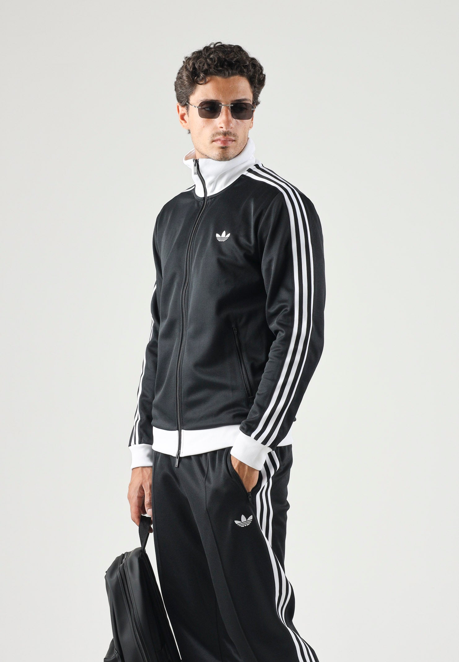 ADIDAS ORIGINALS Felpa con zip CLASSIC TRACK TOP Black, da uomo KE3527 . ADIDAS ORIGINALS