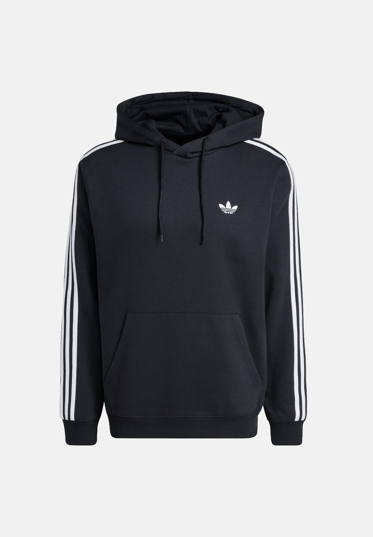 ADIDAS ORIGINALS Felpa con cappuccio HOODIE 3 STRIPES Black, nero, uomo. KE3557 . ADIDAS ORIGINALS