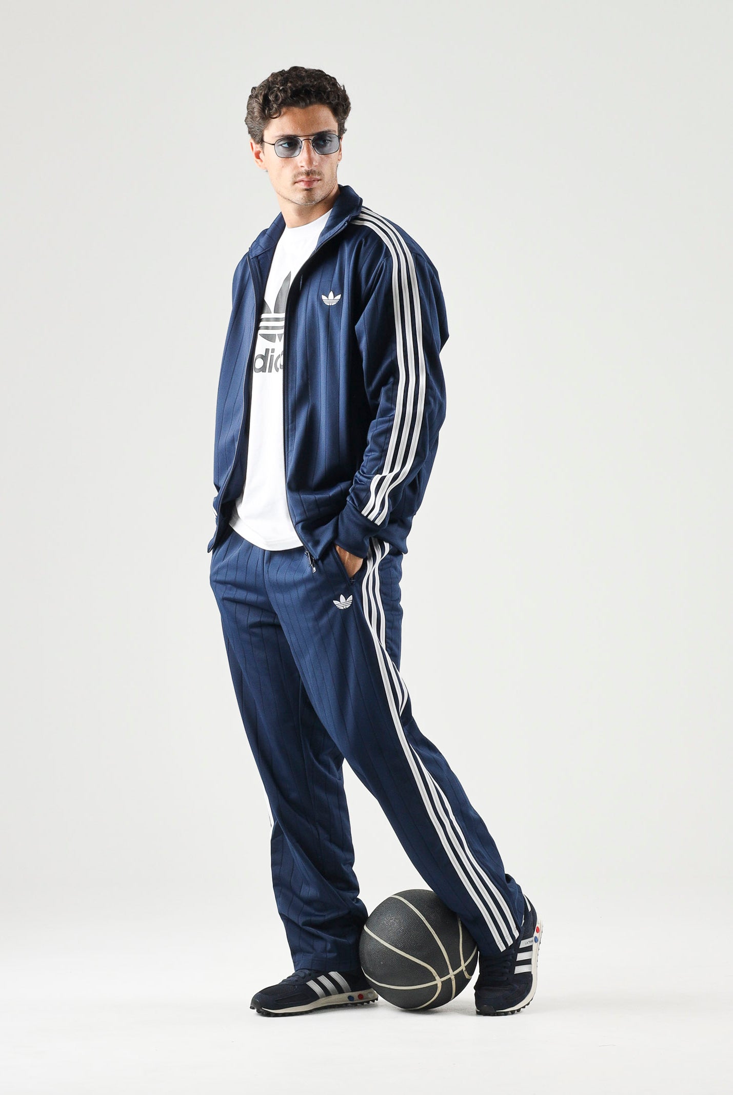 ADIDAS ORIGINALS Felpa con zip FIREBIRD indigo da uomo KE4128 . ADIDAS ORIGINALS